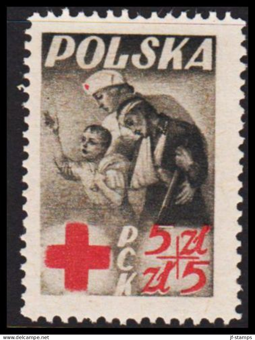 1947. POLSKA. Red Cross 5 + 5 Zl. Hinged.   (Michel 471) - JF545917 - Generalregierung