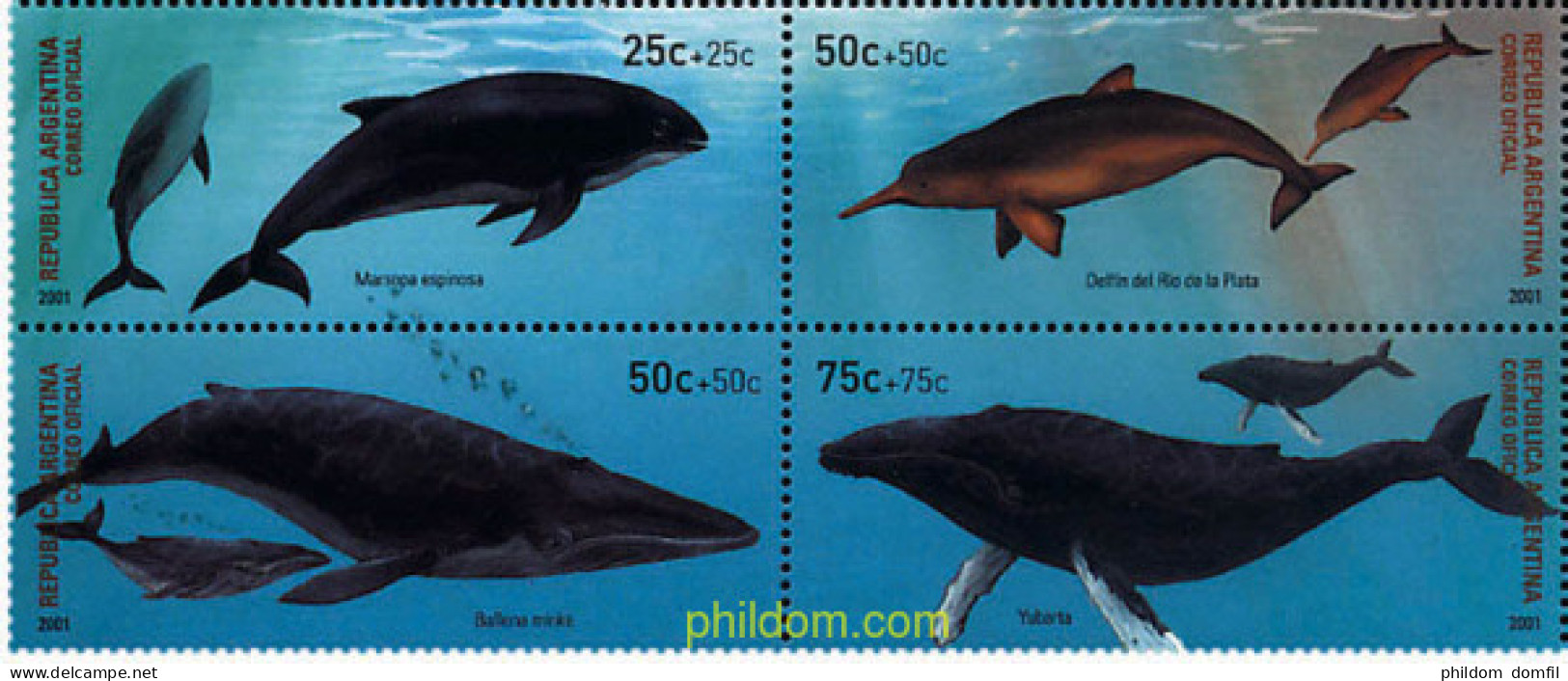 4589 MNH ARGENTINA 2001 CETACEOS - Unused Stamps