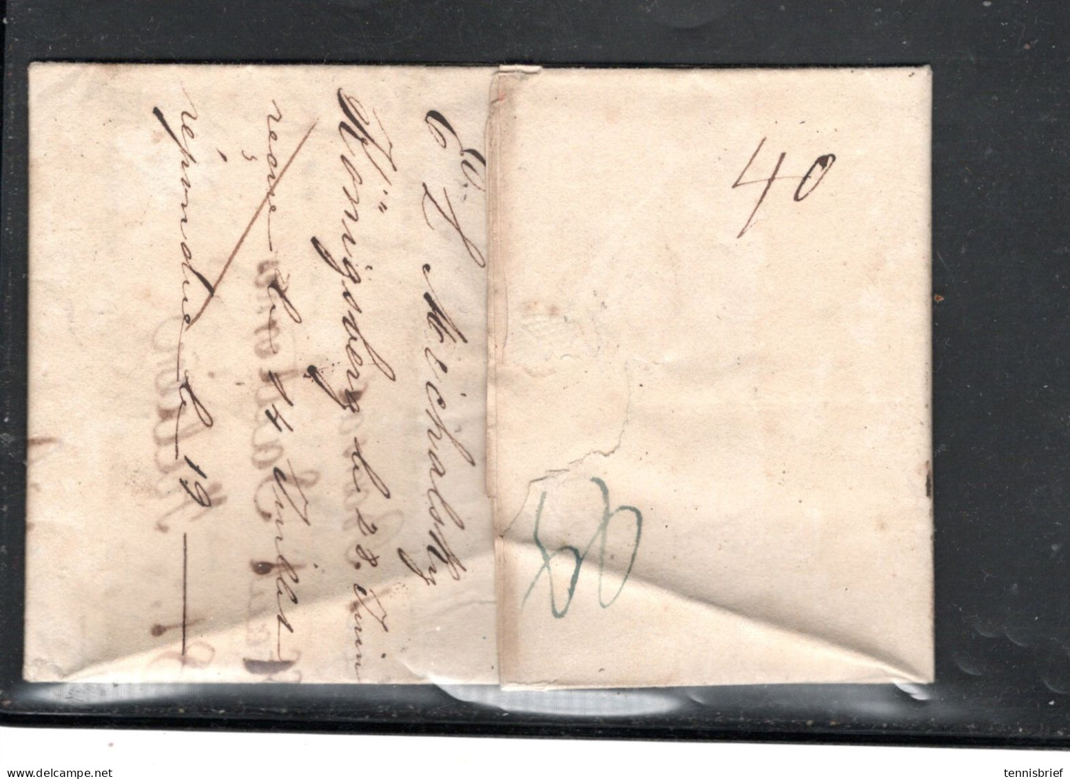 1825 , " KÖNIGSBERG PR" Klarer L2 Mit " C.P.R.5 " Klar , Kpl. Brief N. Frankreich  . Ostpreussen  #204 - Lettres & Documents