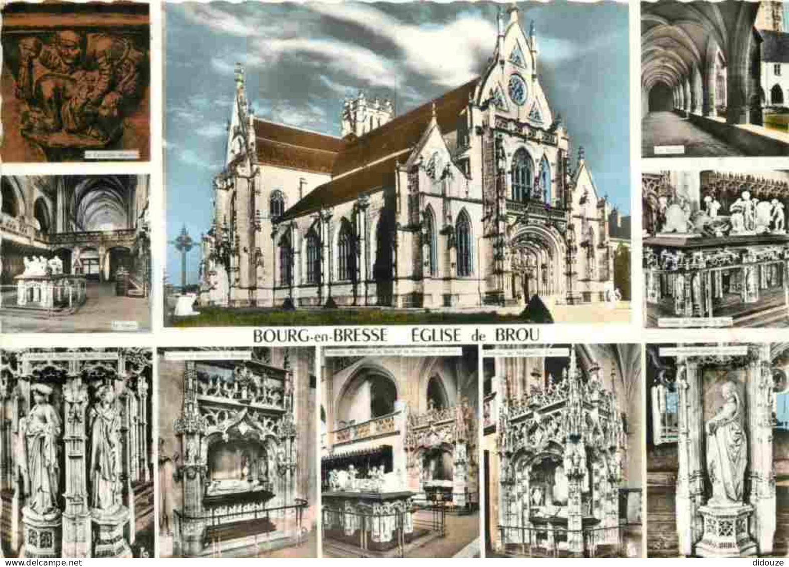 01 - Bourg En Bresse - Eglise De Brou - Intérieur De L'Eglise De Brou - Carte Dentelée - CPSM Grand Format - Voir Scans  - Brou Church