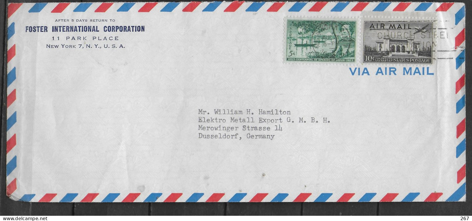 USA Lettre New York Avions Bateaux - Marcophilie