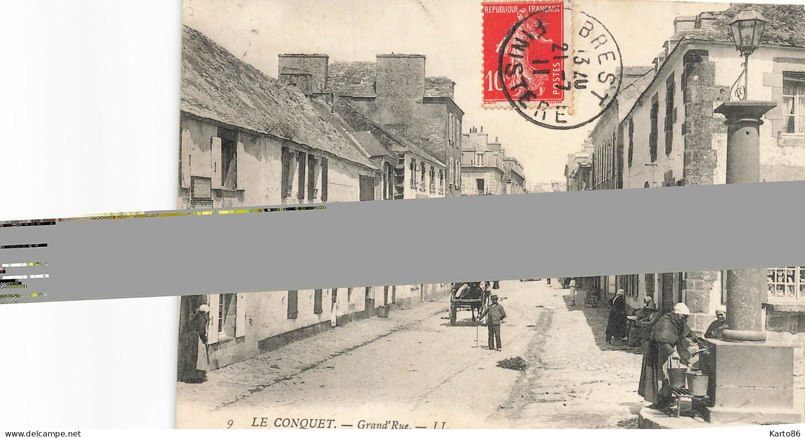 Le Conquet * Grand Rue * Attelage * Coiffe - Le Conquet