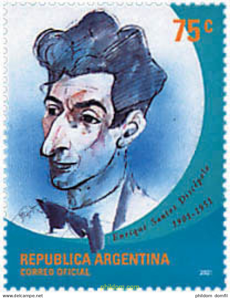 77983 MNH ARGENTINA 2001 CENTENARIO DEL NACIMIENTO DE ENRIQUE SANTOS DISCEPOLO - Ongebruikt