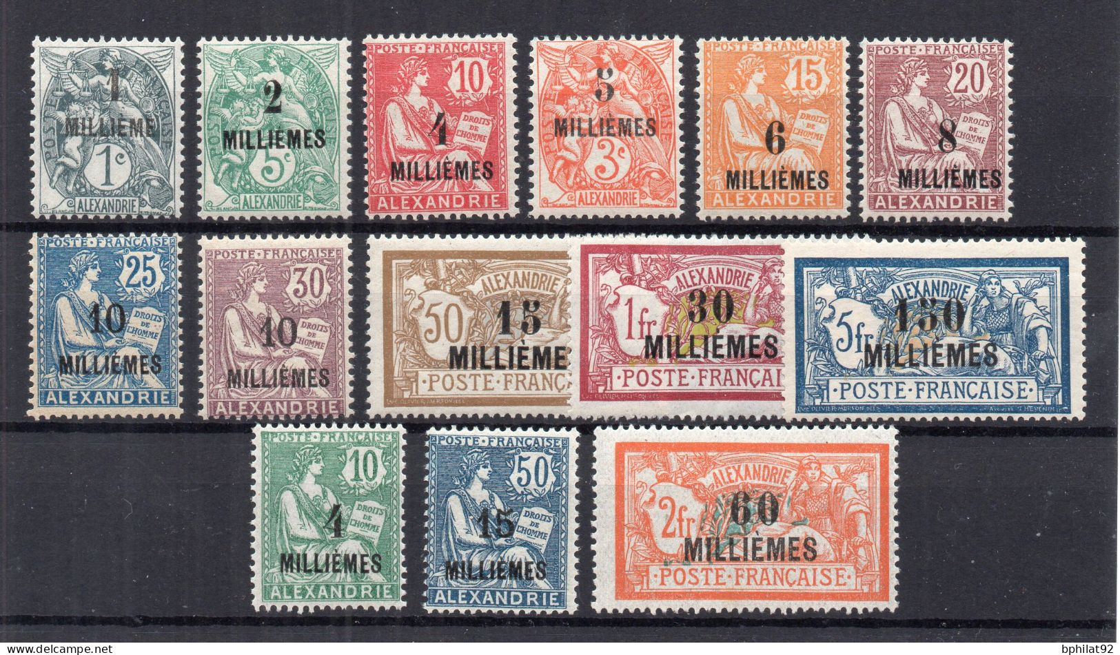 !!! ALEXANDRIE, SERIES DE 1921 N°50A/60 ET 61/63 NEUVES * - Neufs