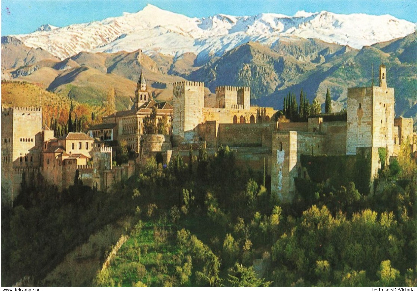 ESPAGNE - Granada - Alhambra - Panoramique De L'Alhambra Et Sierra Nevada - Une Partie De La Ville - Carte Postale - Granada