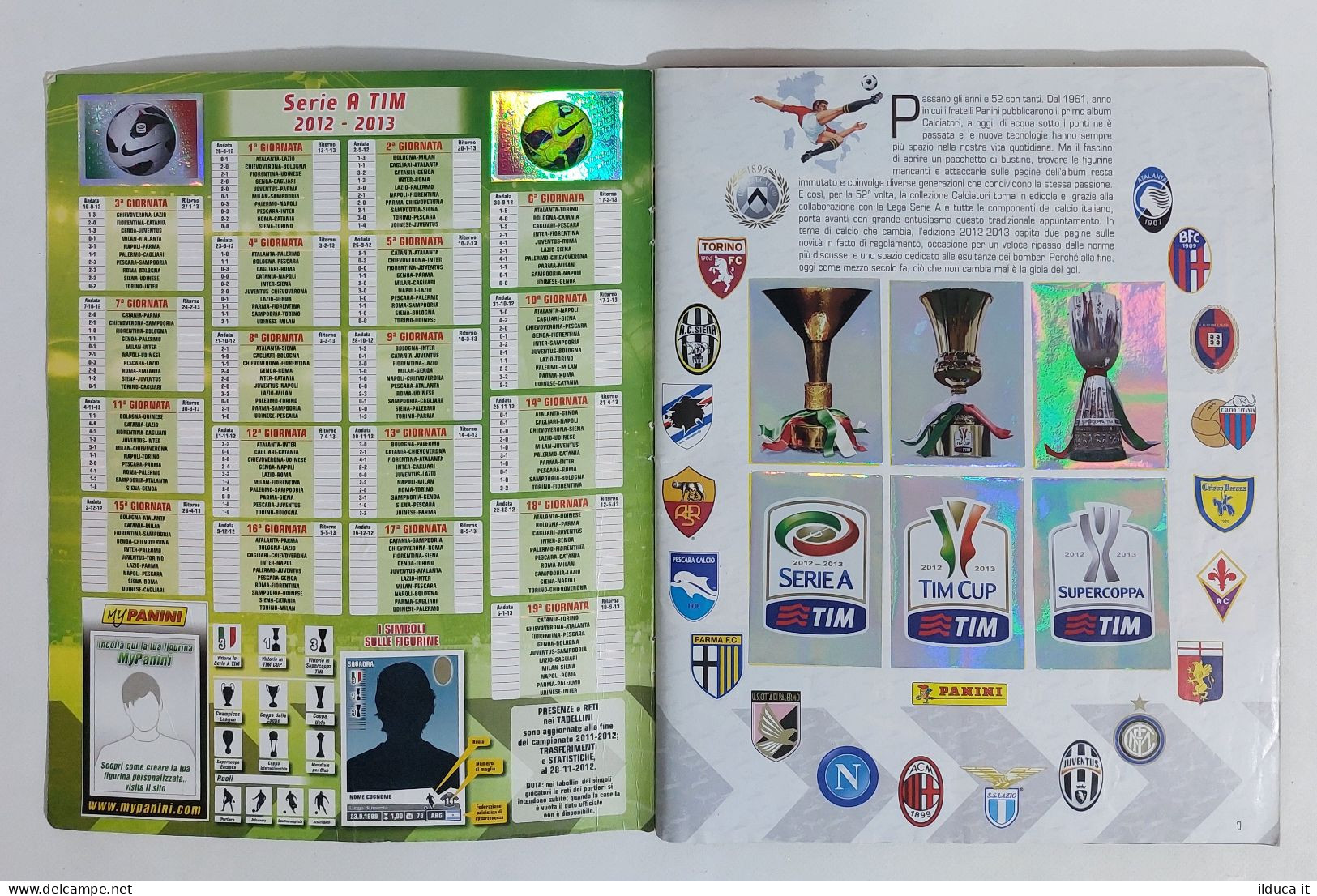 73337 Album Figurine Panini COMPLETO - CALCIATORI 2012-2013