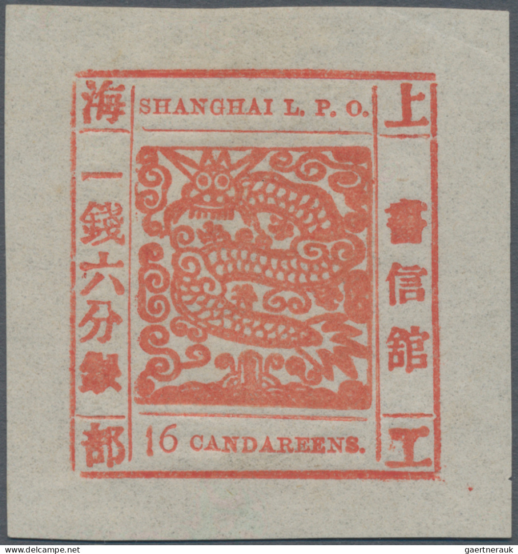 China - Shanghai: 1865, Large Dragon, "Candareens" In The Plural, Non-seriffed N - Sonstige & Ohne Zuordnung