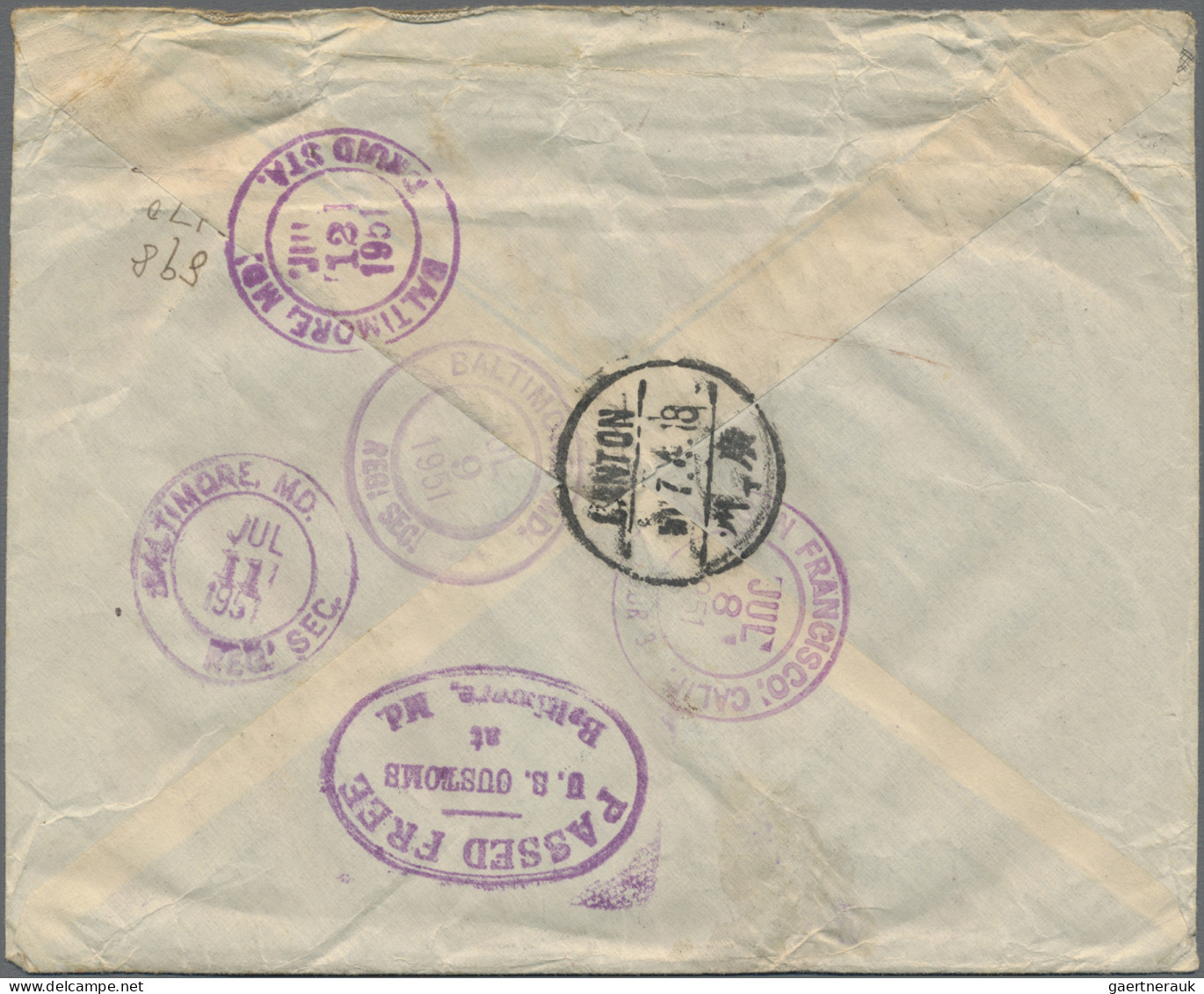 China (PRC): 1950/51, First Day Cover Addressed To Baltimore, The United States - Lettres & Documents