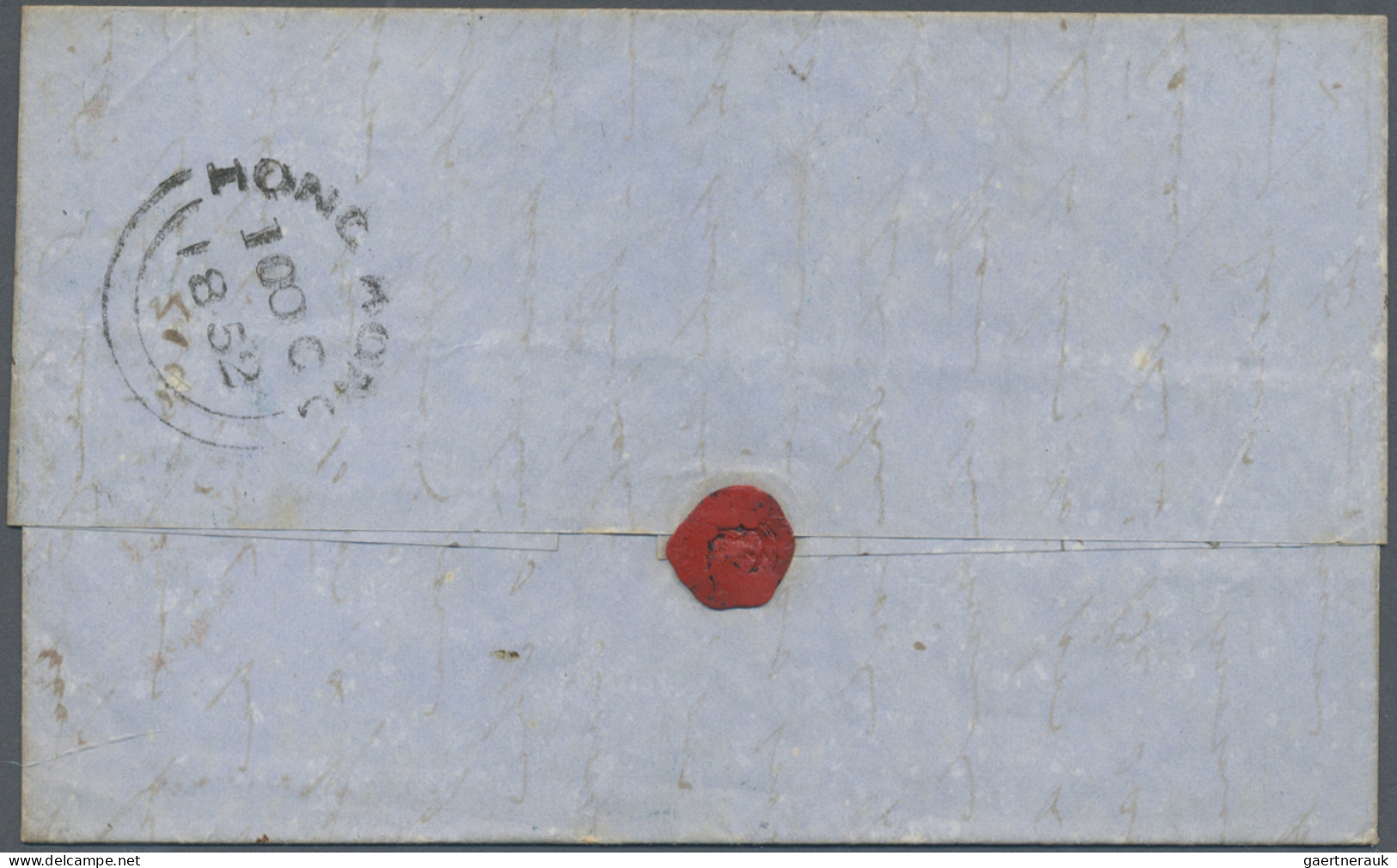 Hongkong - Treaty Ports: 1852. Stampless Envelope Written From 'Woodcote, Henley - Sonstige & Ohne Zuordnung