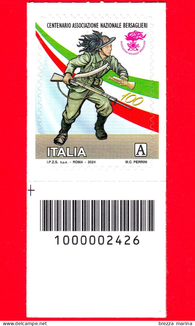 Nuovo - MNH - ITALIA - 2024 - 100 Anni Dell’Associazione Nazionale Bersaglieri - A - Barre 2426 - Códigos De Barras