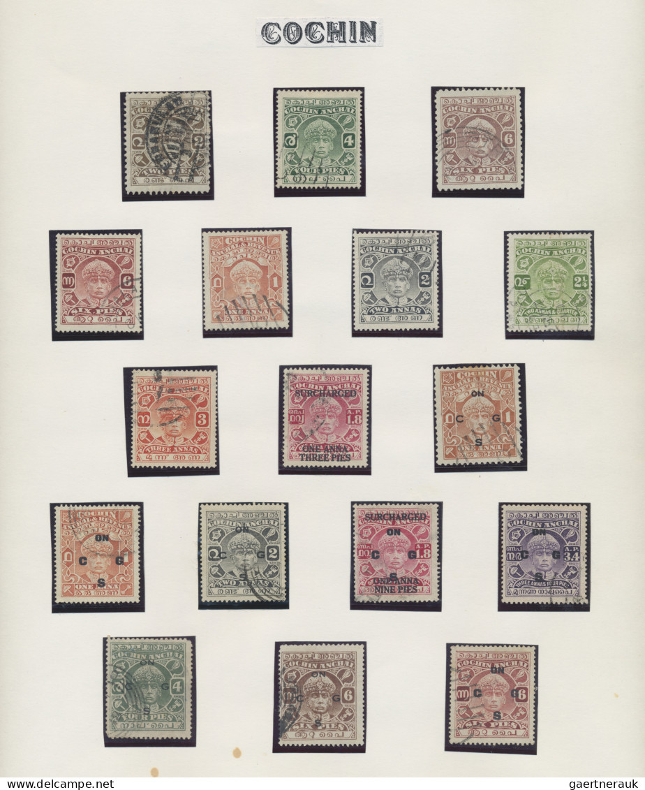 India - Feudal States: 1870's-1949 Mint And Used Collection Of About 480 Stamps - Other & Unclassified