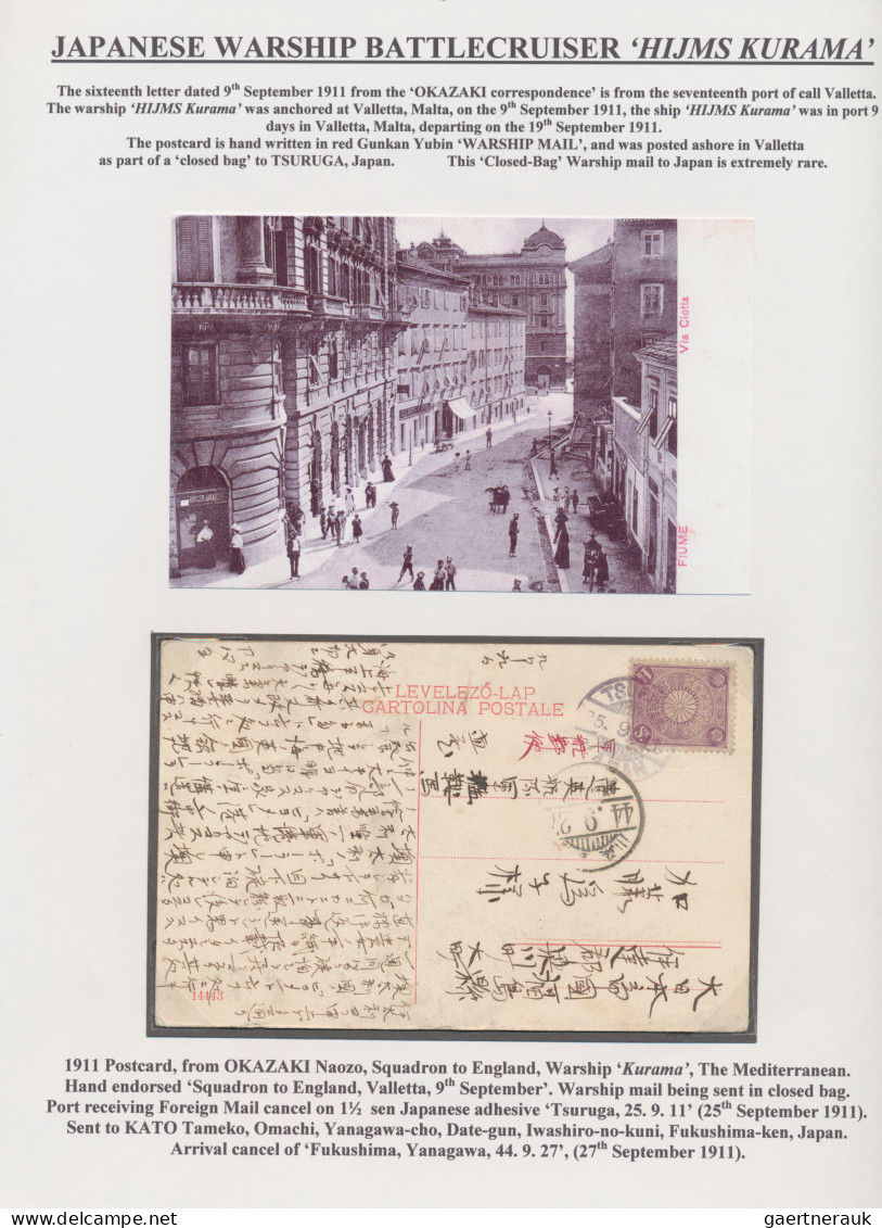 Japan - Specialities: 1911, The Correspondence Of 21 Items Sent By Seaman OKAZAK - Andere