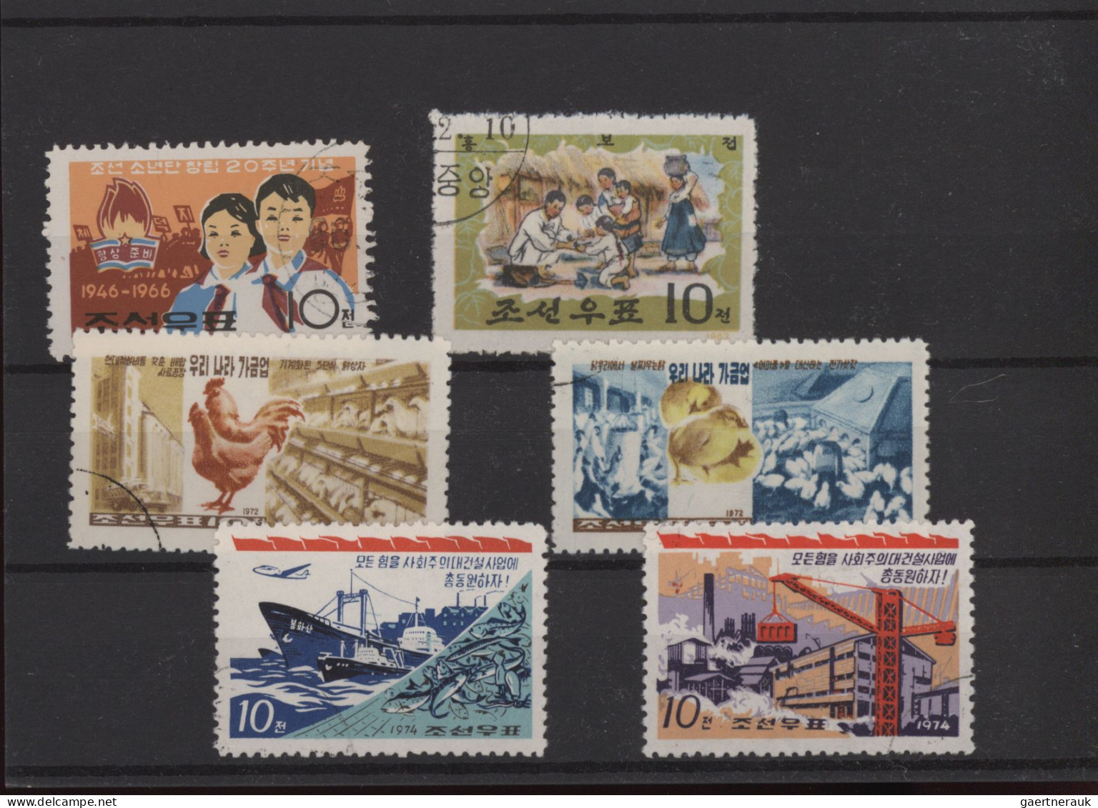 Korea: 1960/1990 (ca.), balance of North and South Korea in two stockbooks, most