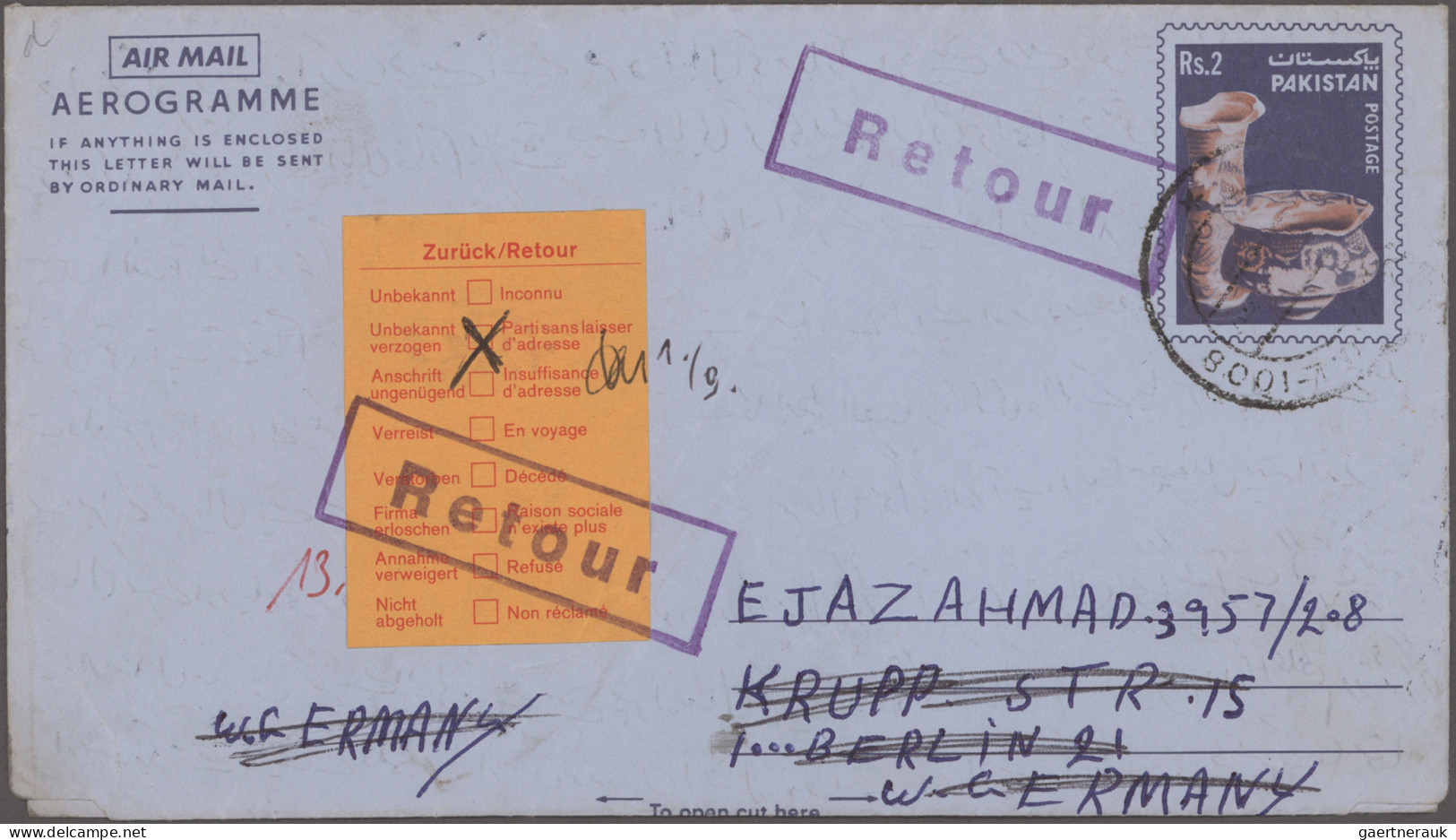 Pakistan - Las Bela: 1948/2003, Collection Of Apprx. 220 Mainly Used Stationerie - Pakistan