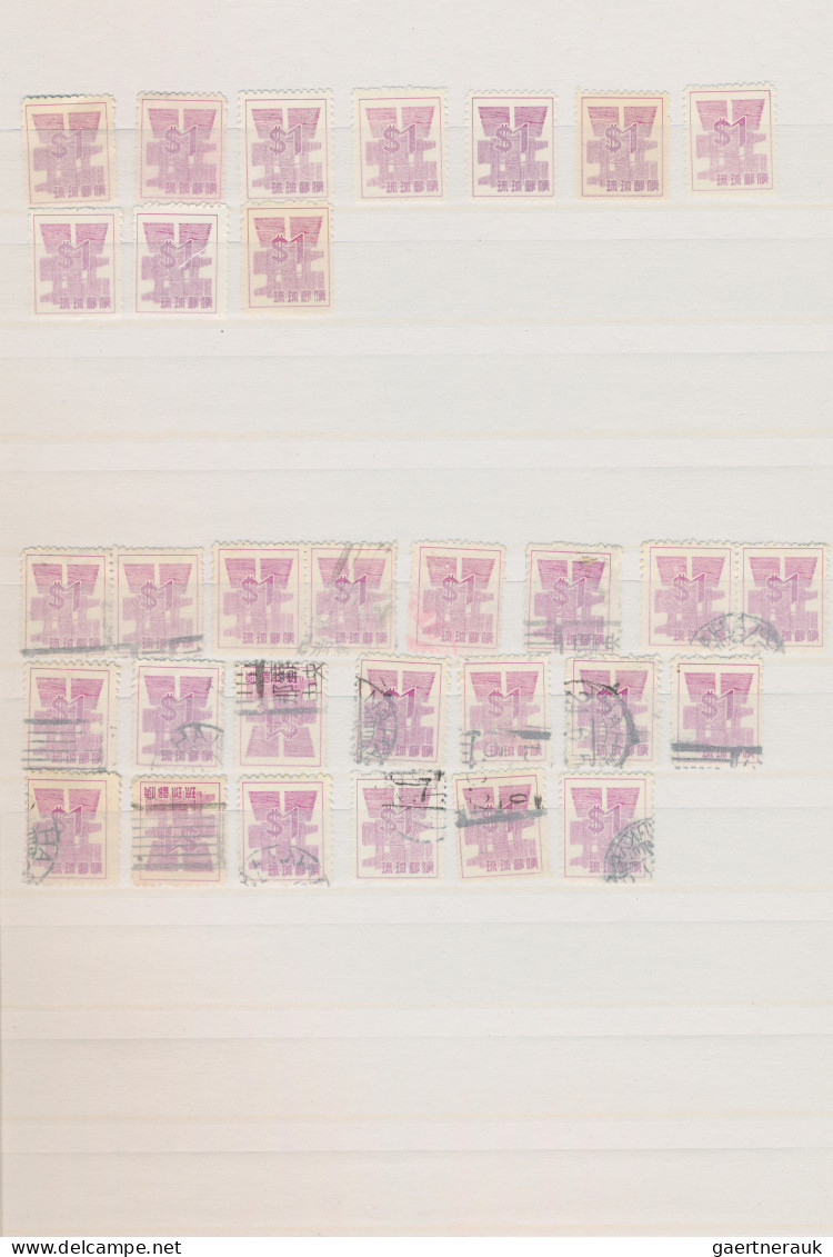 Ryu Kyu: 1958/1961, 1/2 C. - $1 Definitives Unused No Gum Or MNH As Issued And U - Ryukyu Islands