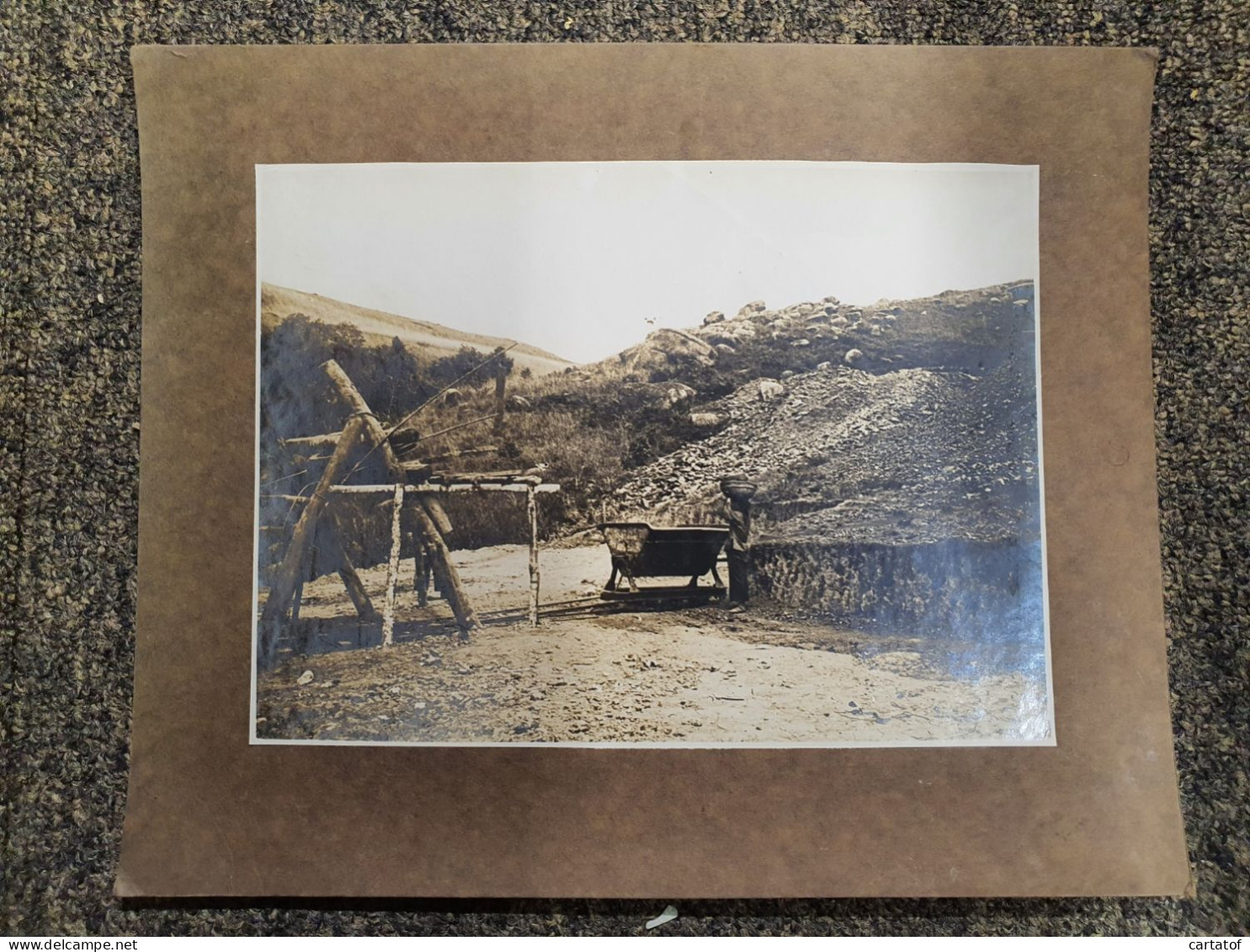 Photo De La Mine René . Charbonnages De YEN-LAP INDOCHINE Tête Du Nouveau Plan   - Azië