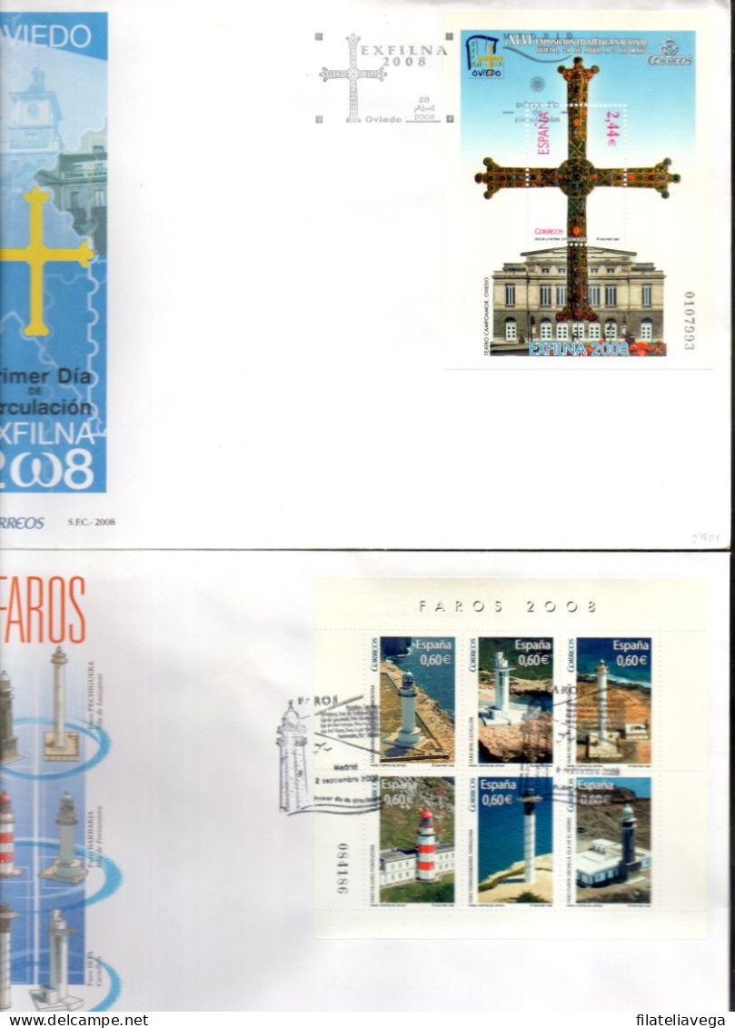 España Lote De 15 Sobres De Primer Día Año 2008 Valor Catálogo 115.5€ - Covers & Documents