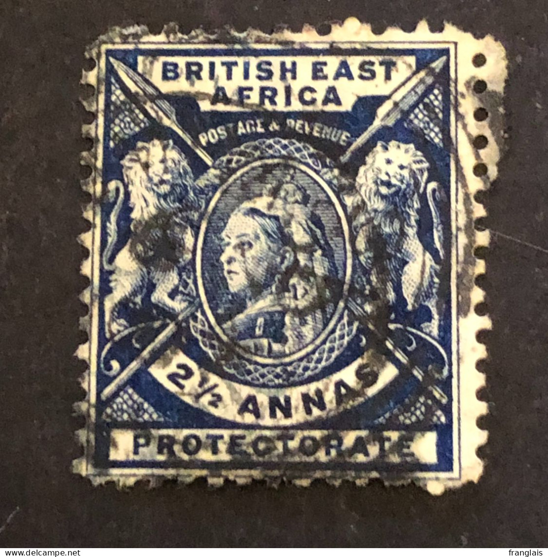 BRITISH EAST AFRICA   SG 68  2½ Annas Deep Blue FU - Britisch-Ostafrika