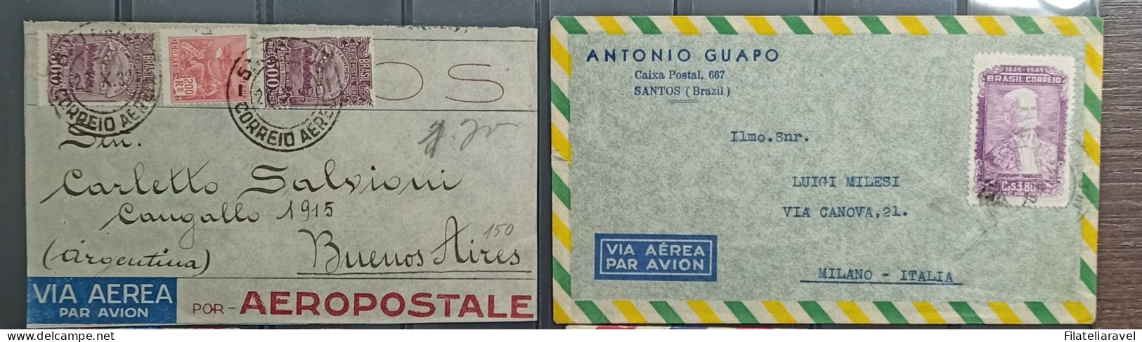 BRASILE - Piccolo Lotto Di  19 Lettere Di Posta Aerea. Tutte Viaggiate. Alcune Solo Frontespizio. - Lettres & Documents