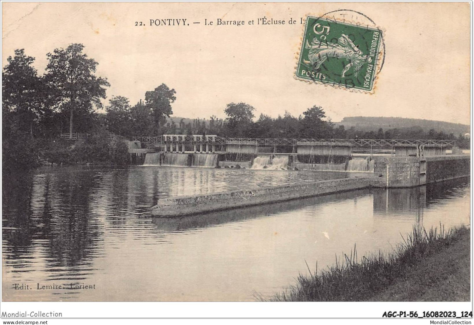 AGCP1-56-0063 - PONTIVY - Le Barrage De L'ecluse - Pontivy