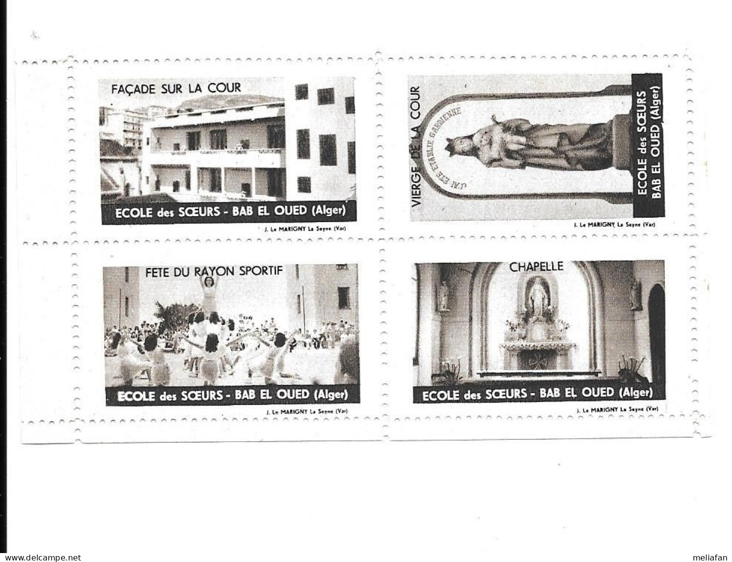 KB842 - BLOC 4 VIGNETTES ECOLE DES SOEURS BAB EL OUED ALGER - ALGERIE - Blocks & Sheetlets & Booklets