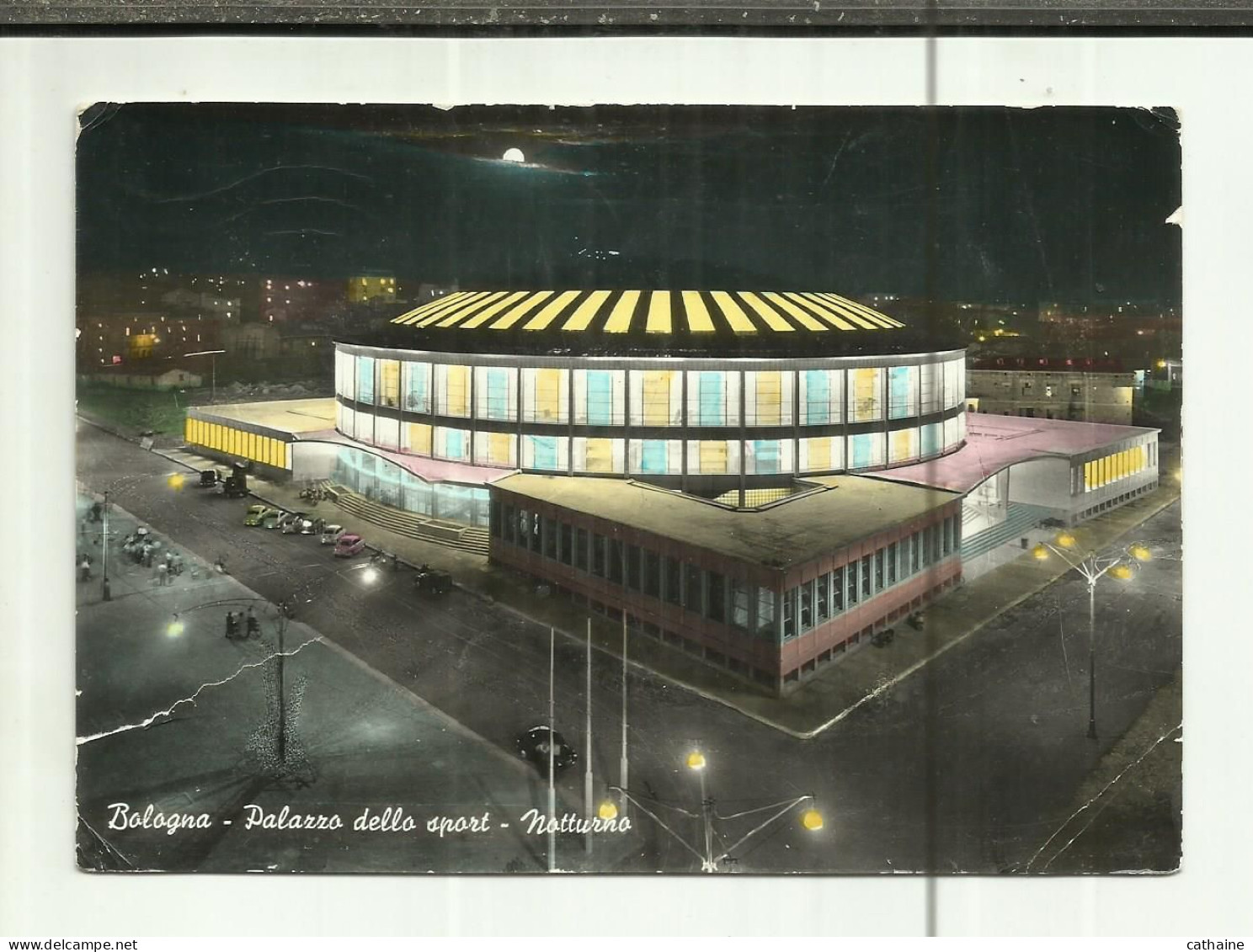 ITALIE .  BOLOGNA . PALAZZO DELLO SPORT . NOTURNO . PALAIS DU SPORT DE NUIT - Bologna