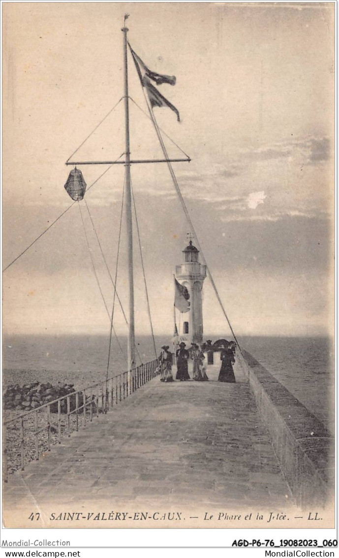 AGDP6-76-0461 - SAINT-VALERY-EN-CAUX - Le Phare Et La Jetée  - Saint Valery En Caux