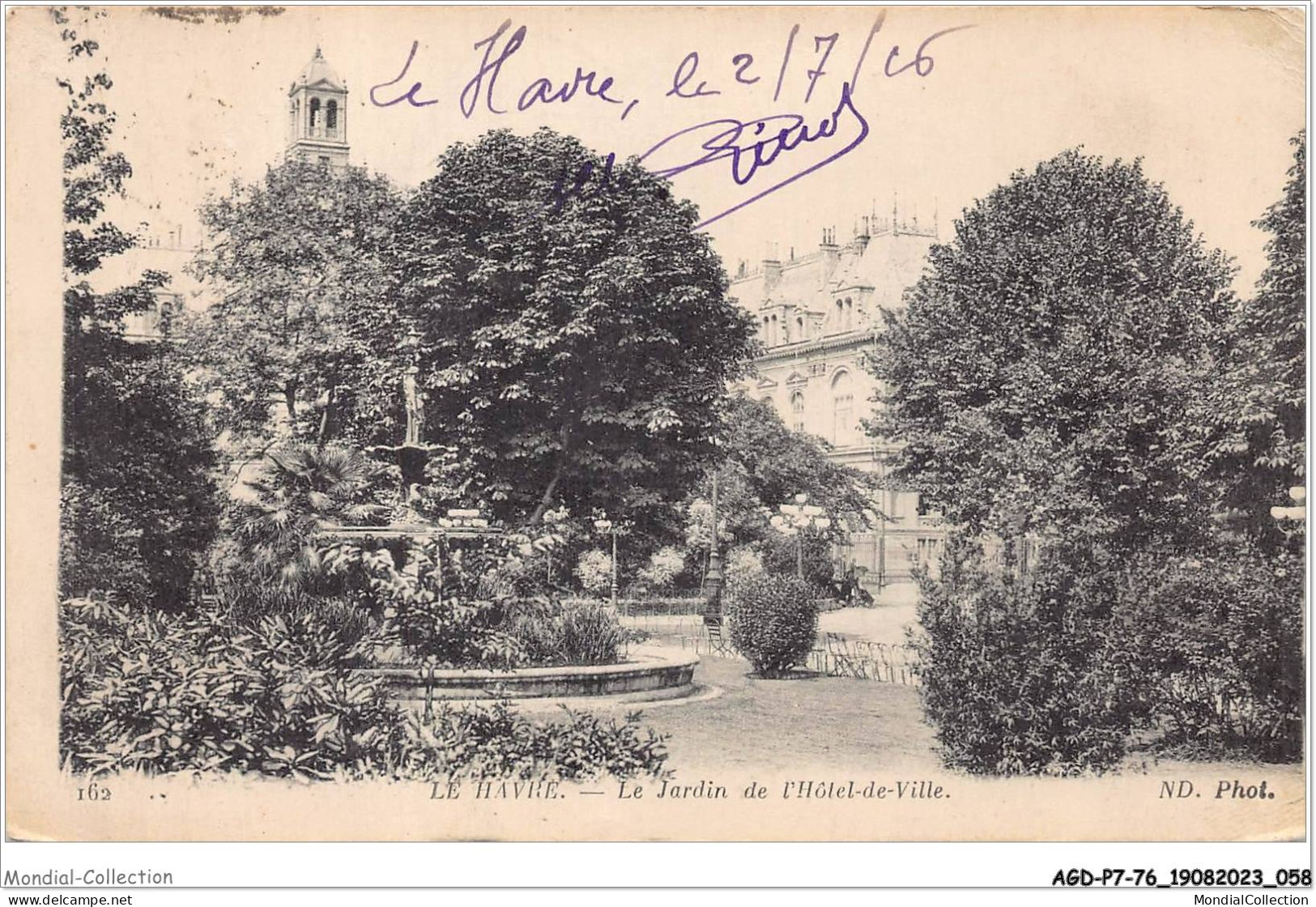 AGDP7-76-0552 - LE HAVRE - Le Jardin De L'hotel-de-ville  - Square Saint-Roch