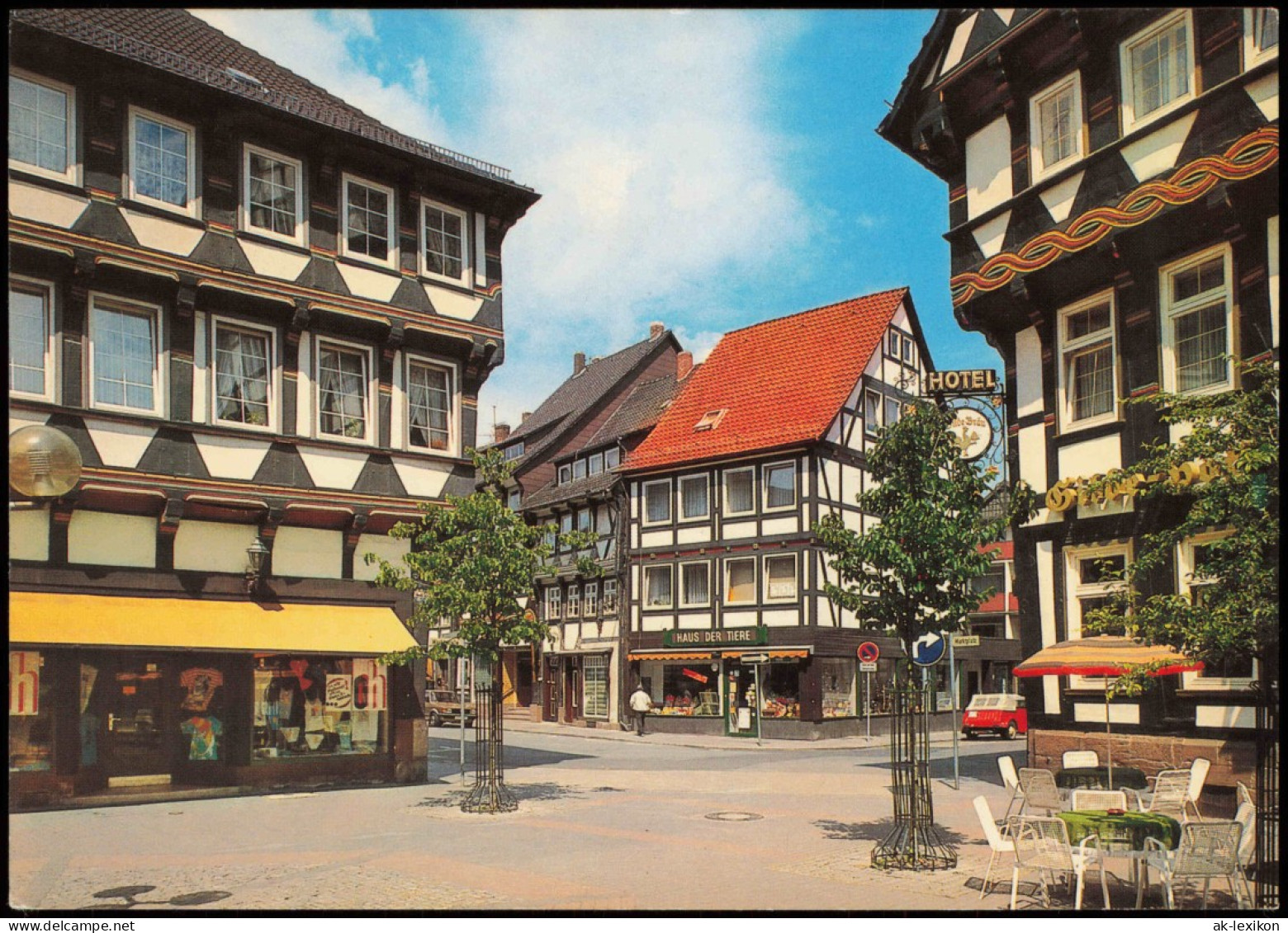 Ansichtskarte Einbeck Alte Fachwerkhäuser Am Markt, Geschäfte, Hotel 1988 - Einbeck