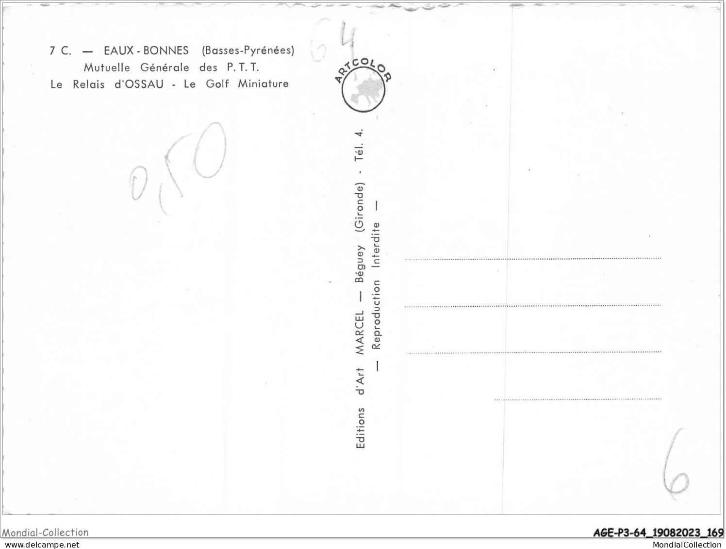 AGEP3-64-0277 - EAUX-BONNES - Basses-pyrénées - Mutuelle Générale Des P-t-t - Le Relais D'ossau - Le Golf Miniature - Eaux Bonnes