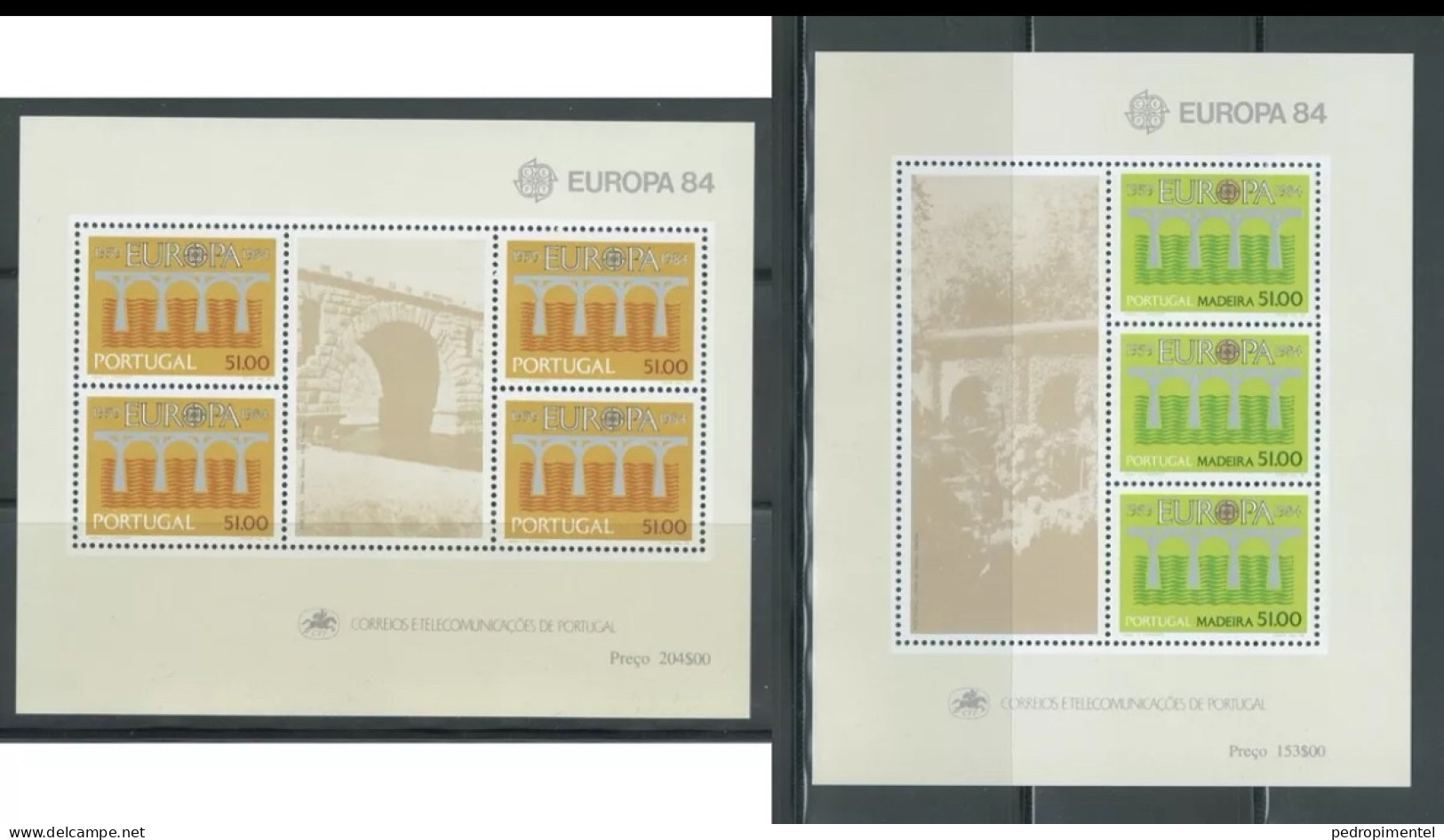 Portugal Madeira 1984 "Europa CEPT" Condition MNH OG Mundifil #1656&1658 (2 Minisheets) - Ungebraucht