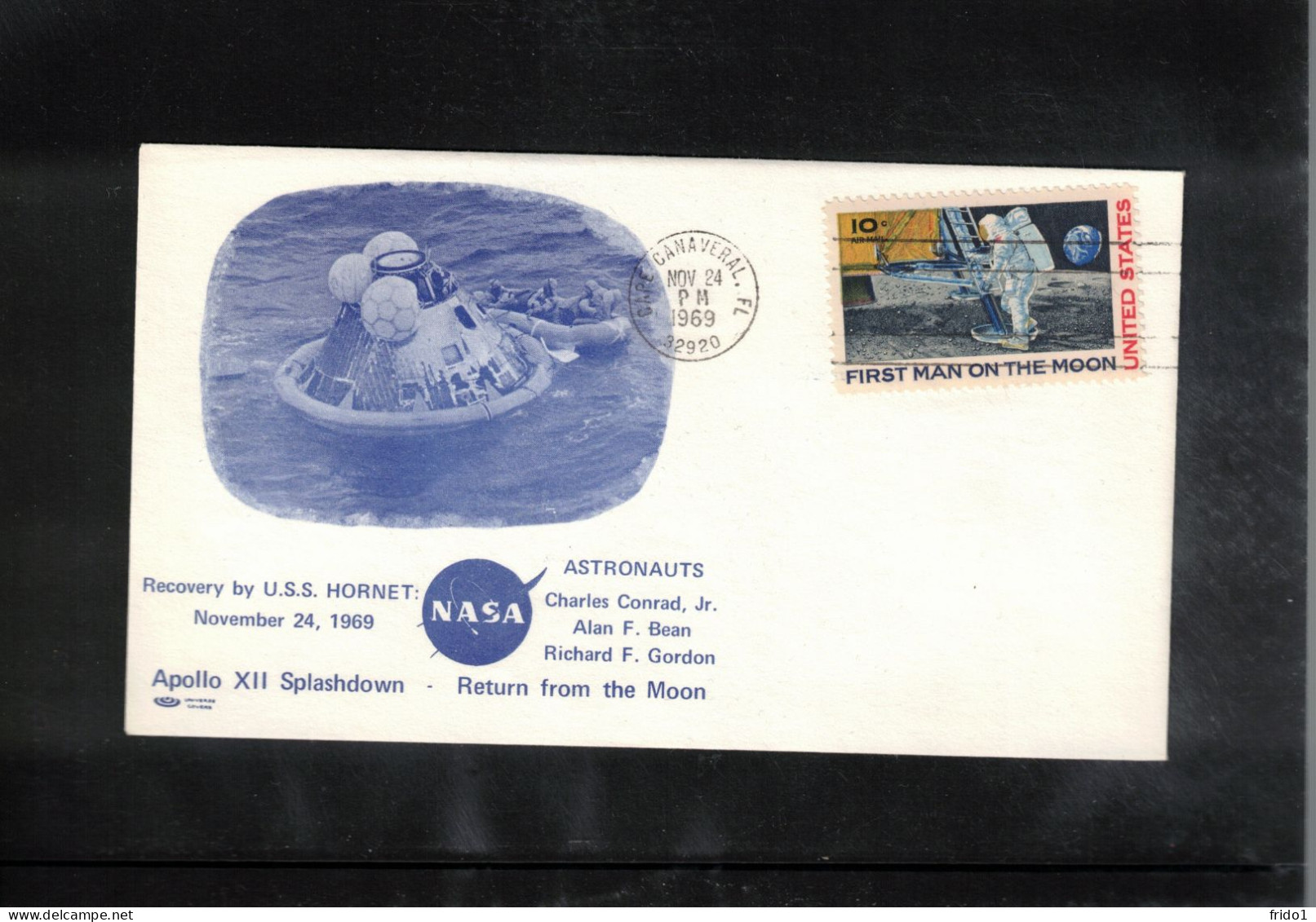 USA 1969 Space / Weltraum - Apollo 12 Splashdown - Recovery By USS HORNET Interesting Cover - Estados Unidos