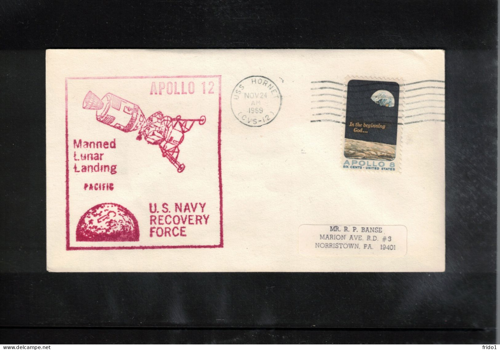 USA 1969 Space / Weltraum - Apollo 12 - US Navy Recovery Force Pacific USS HORNET Interesting Cover - Estados Unidos