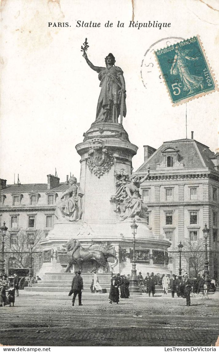 FRANCE - Paris - Statue De La République - Animé - Carte Postale Ancienne - Statuen