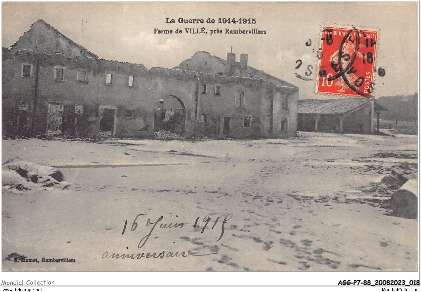 AGGP7-88-0530 - RAMBERVILLERS - La Guerre De 1914-1915 - Ferme De Villé  - Rambervillers