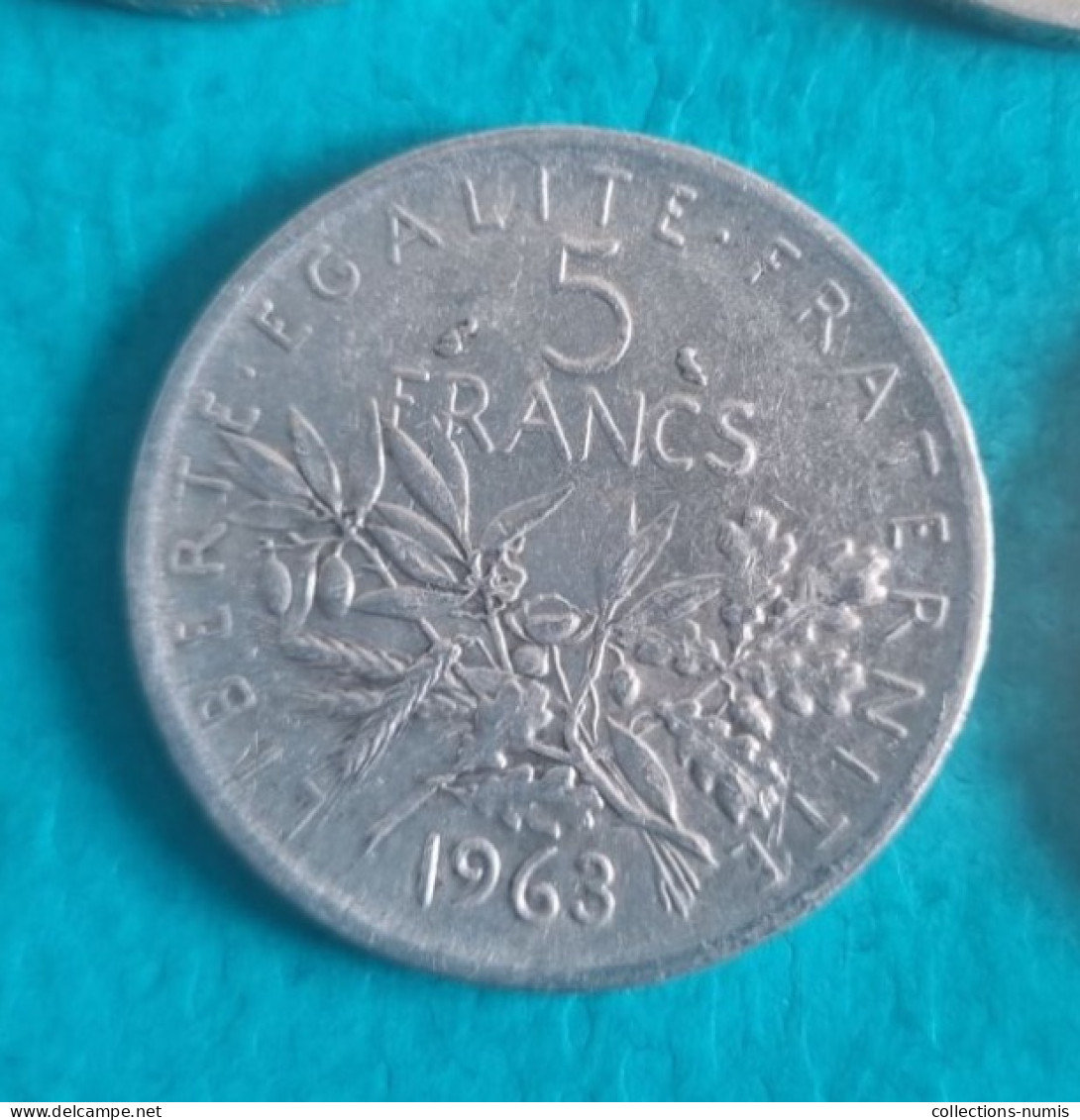 Lot 5 Pièces 5 Francs Argent - 5 Francs