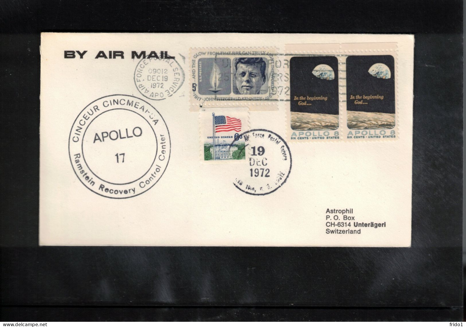 USA 1972 Space / Weltraum - Apollo 17 Ramstein Recovery Control Center Interesting Cover - Estados Unidos