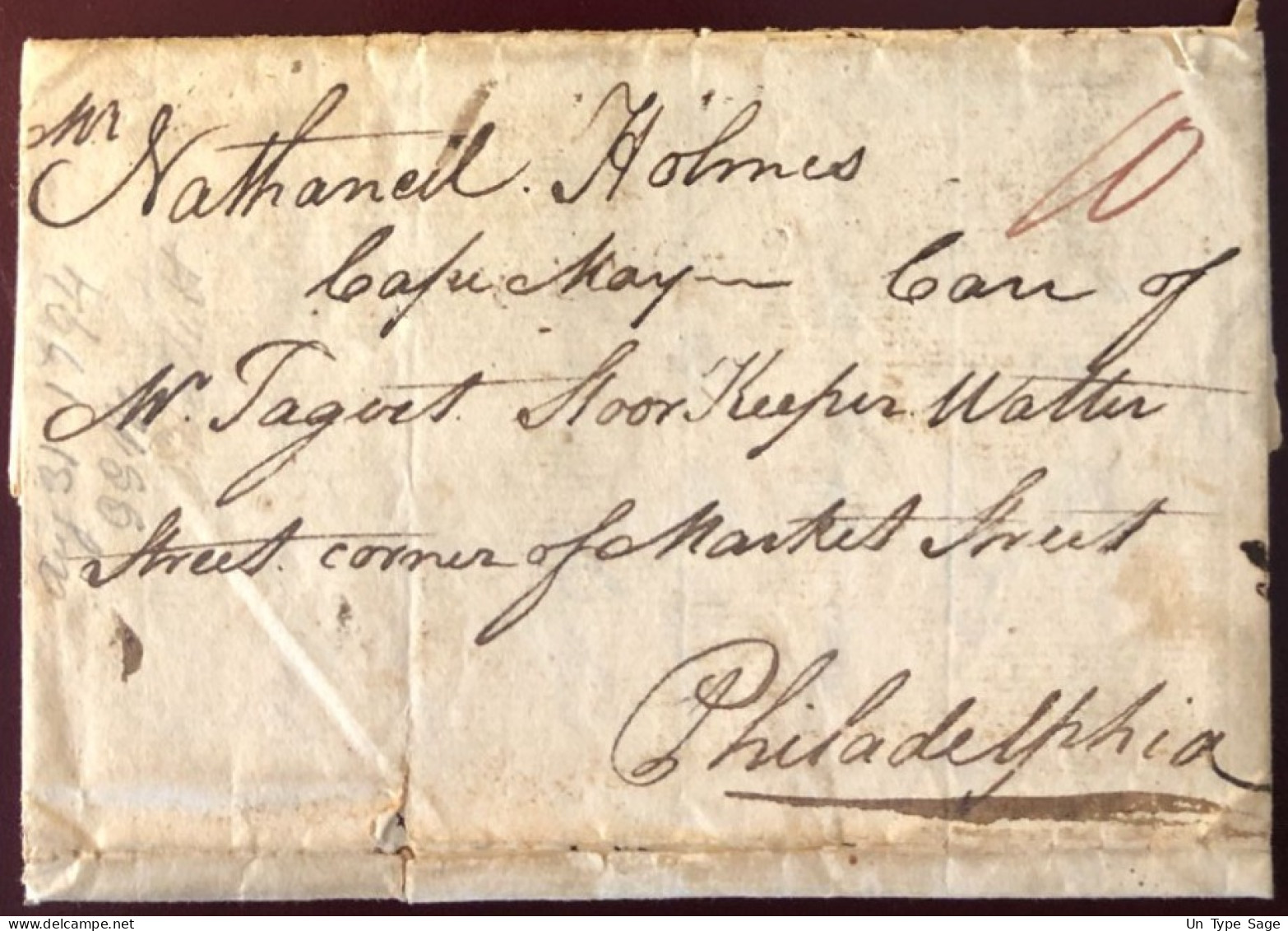 Etats-Unis, Lettre Pour Philadelphie De La Havane (?) 31.8.1794 - Taxe Manuscrite 10 - (B1364) - Storia Postale