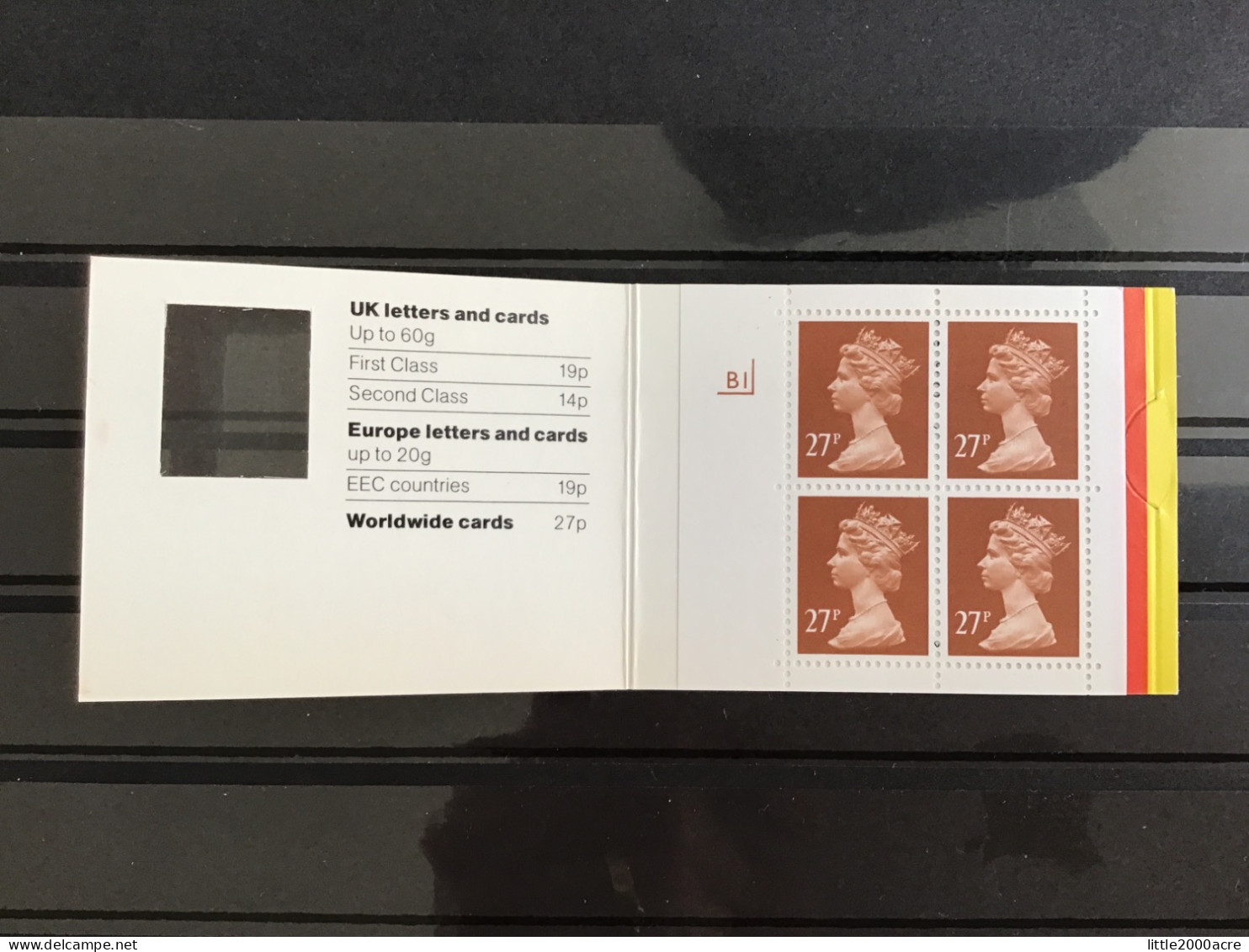 GB 1988 4 27p Stamps Barcode Booklet £1.08 MNH SG GF1 T - Booklets