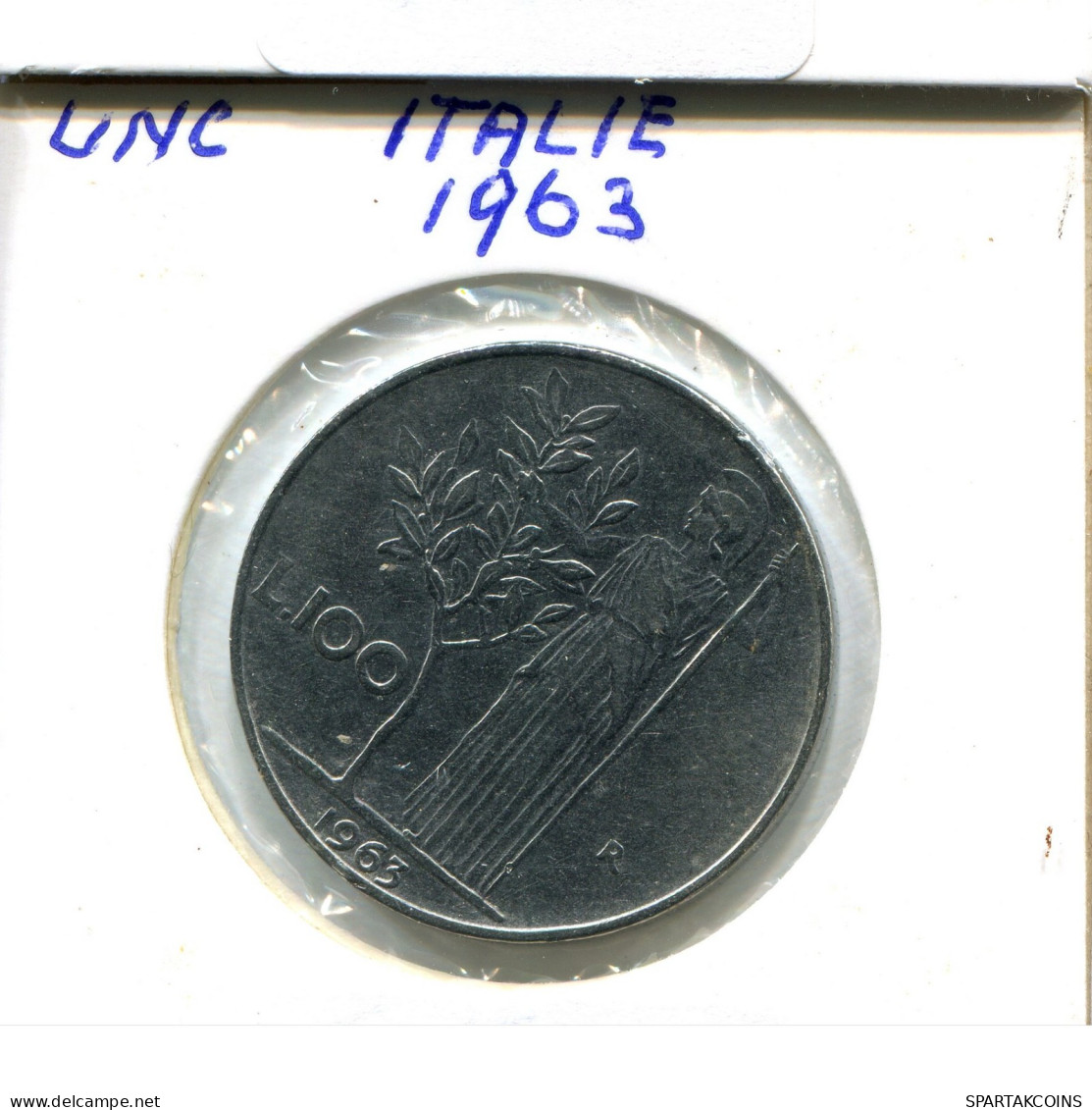 100 LIRE 1963 ITALIE ITALY Pièce #AW632.F.A - 100 Lire