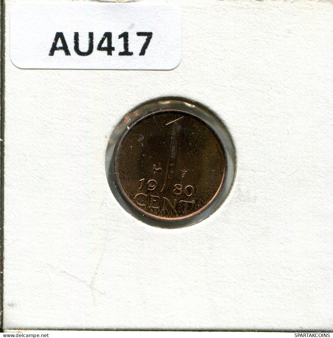1 CENT 1980 NEERLANDÉS NETHERLANDS Moneda #AU417.E.A - 1948-1980 : Juliana