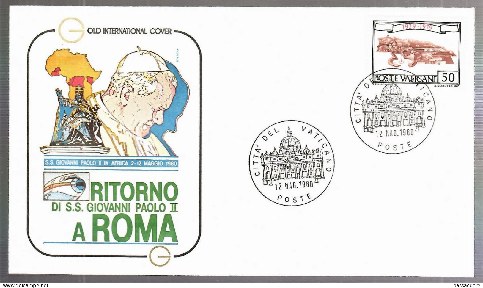 80179   21  enveloppes des voyages  du  Pape  JEAN  PAUL II