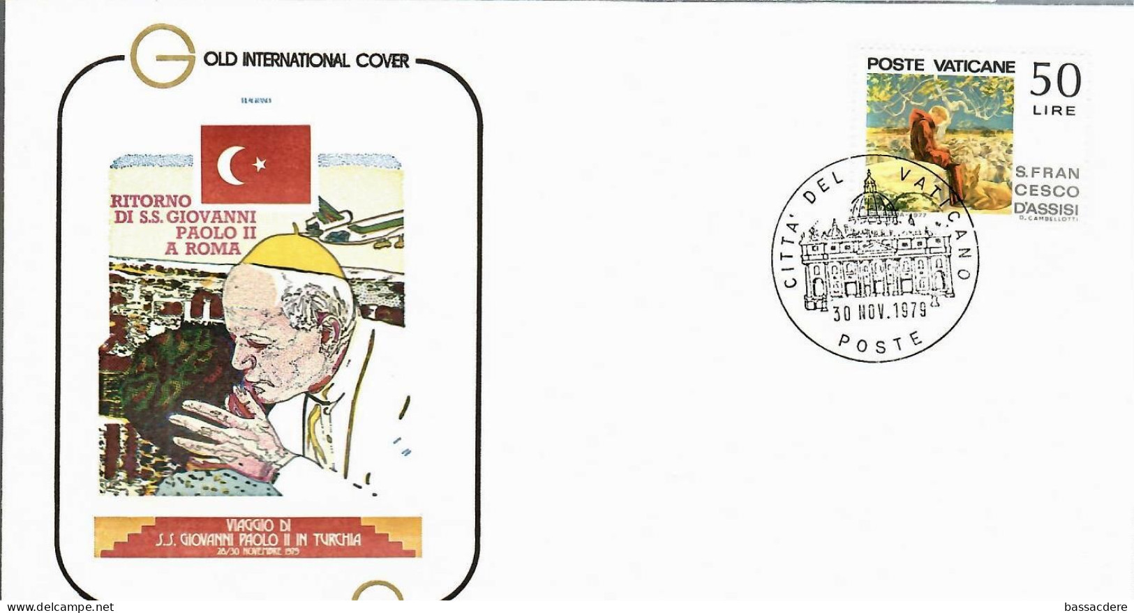 80179   21  enveloppes des voyages  du  Pape  JEAN  PAUL II