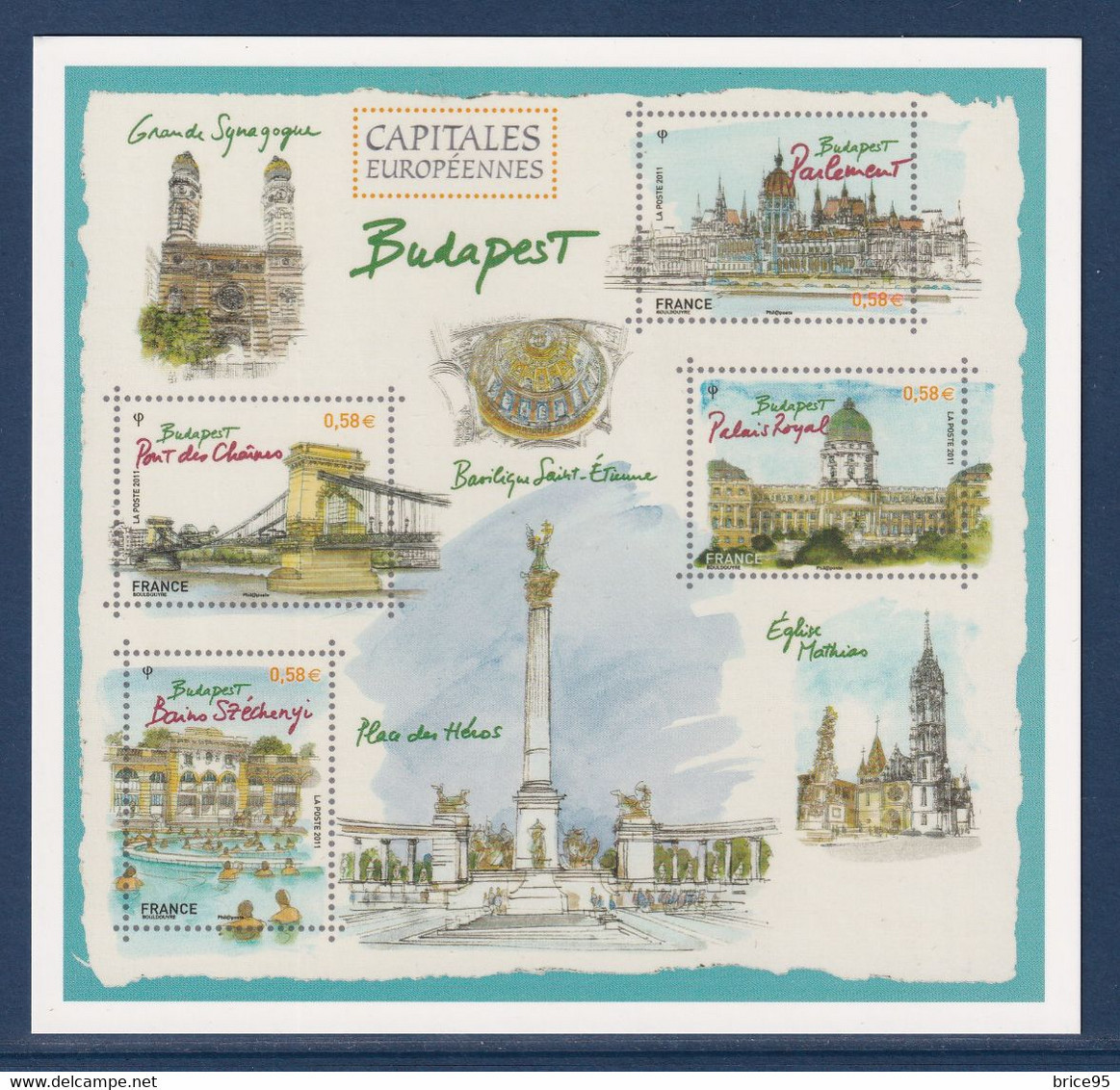 France - Entier Postal - Carte Pré Timbrée - Bloc Budapest - Capitales Européennes - 2019 - PAP: Sonstige (1995-...)
