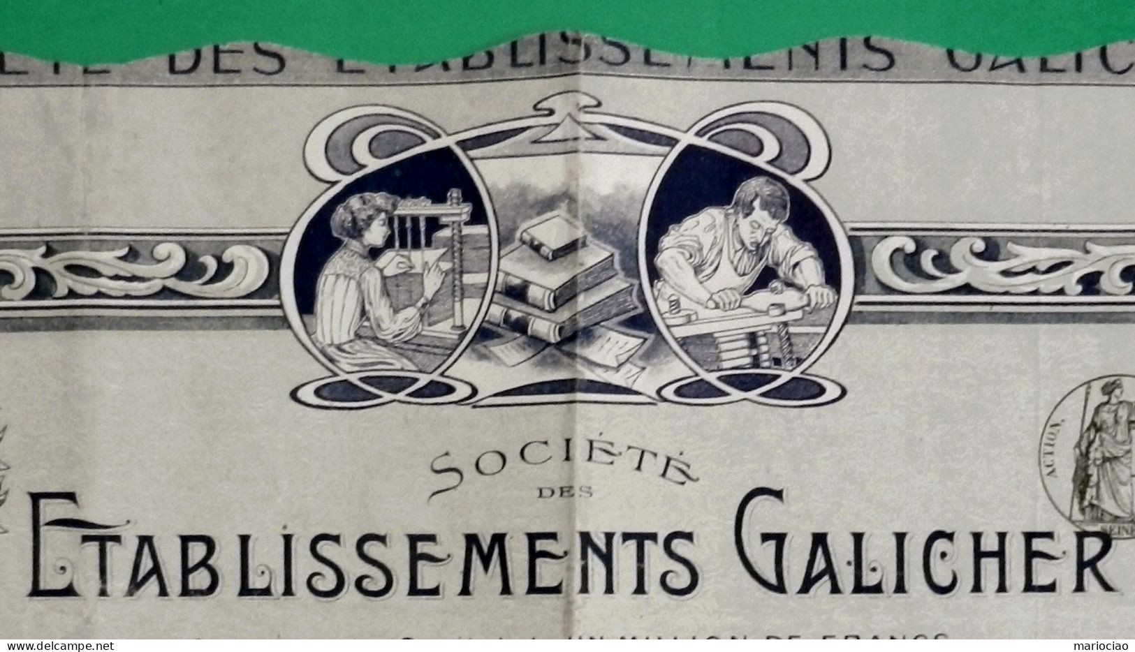 T-FR Société Des Etablissements GALICHER Paris 1905 Relieure Livres - RARE ! - Other & Unclassified