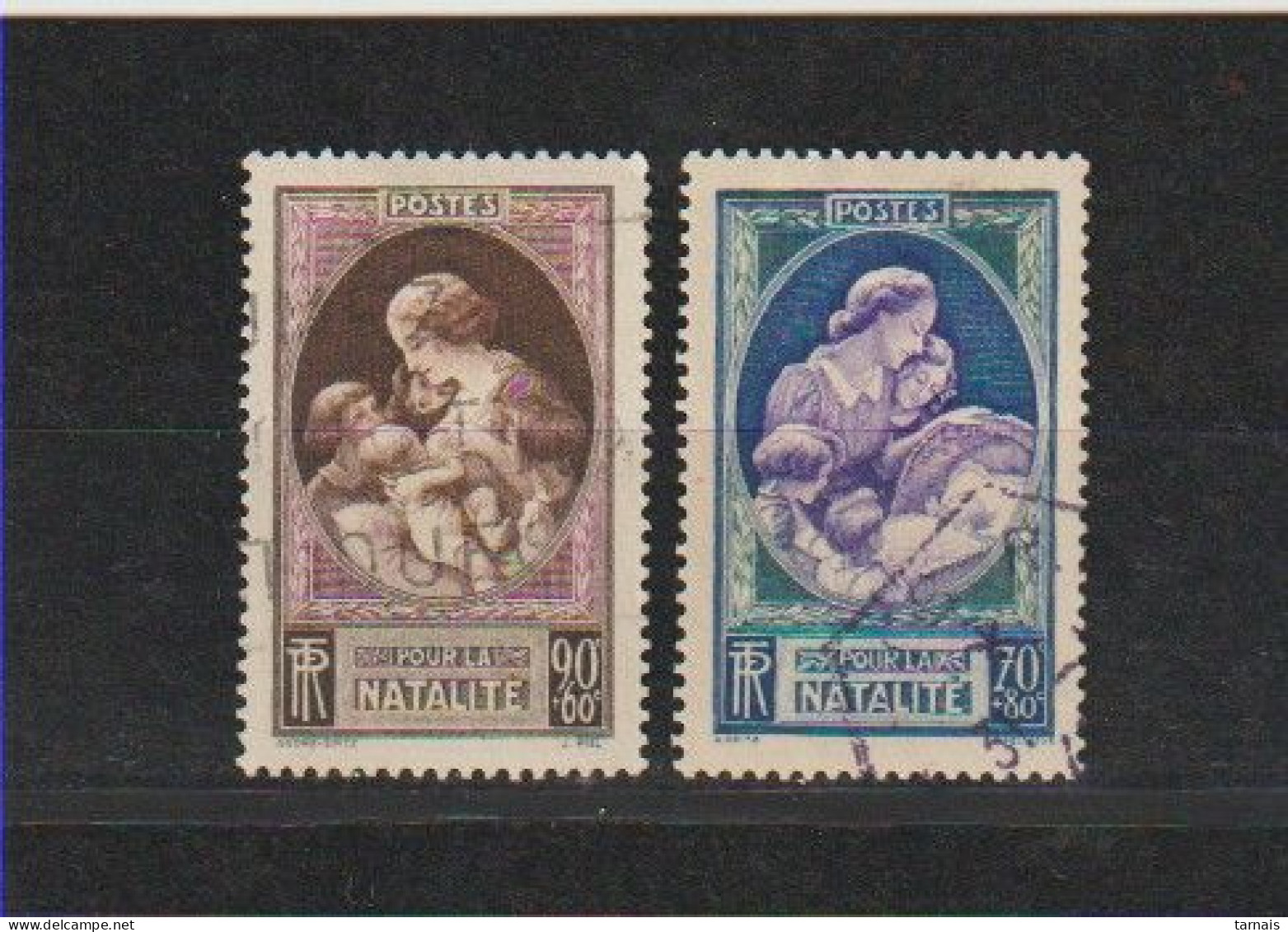 1939 N°440 Et 441 Pour La Natalité  Oblitérés  (lot 831) - Usati