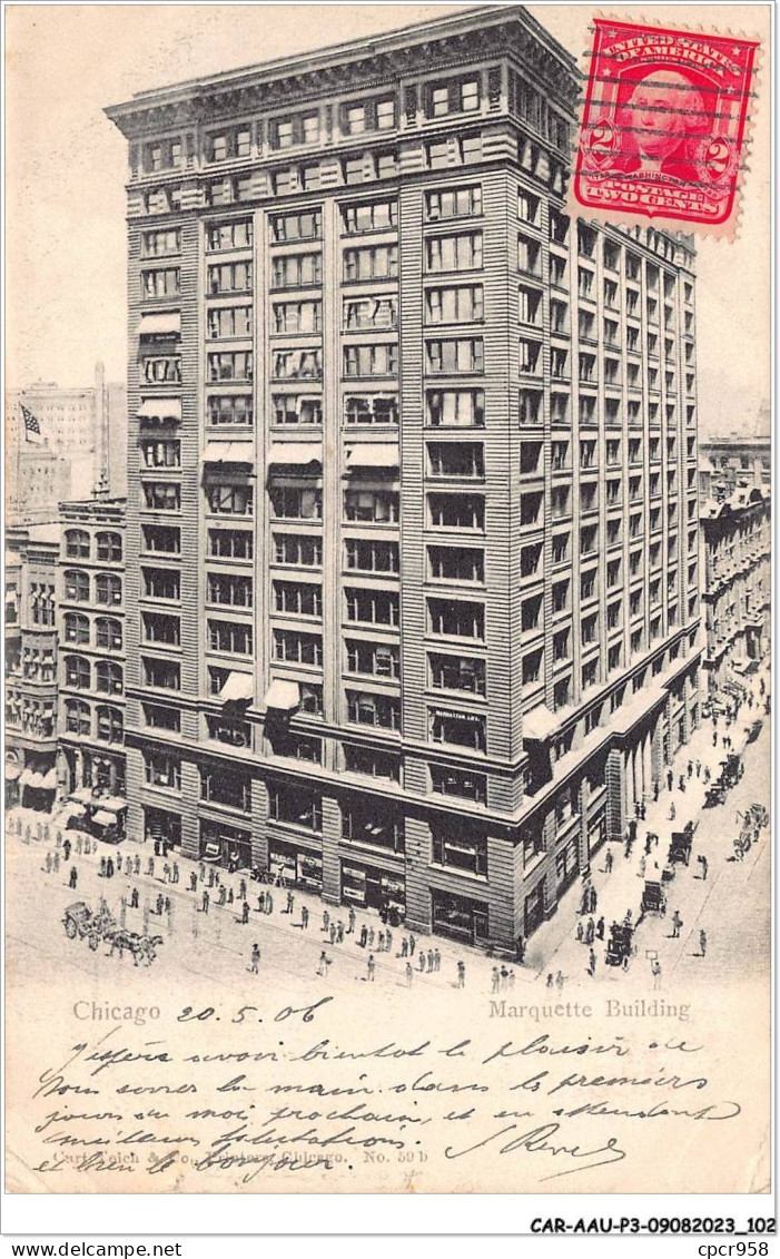 CAR-AAUP3-0198 - ETAT-UNIS - Chicago - Maquette Building - Orte & Plätze