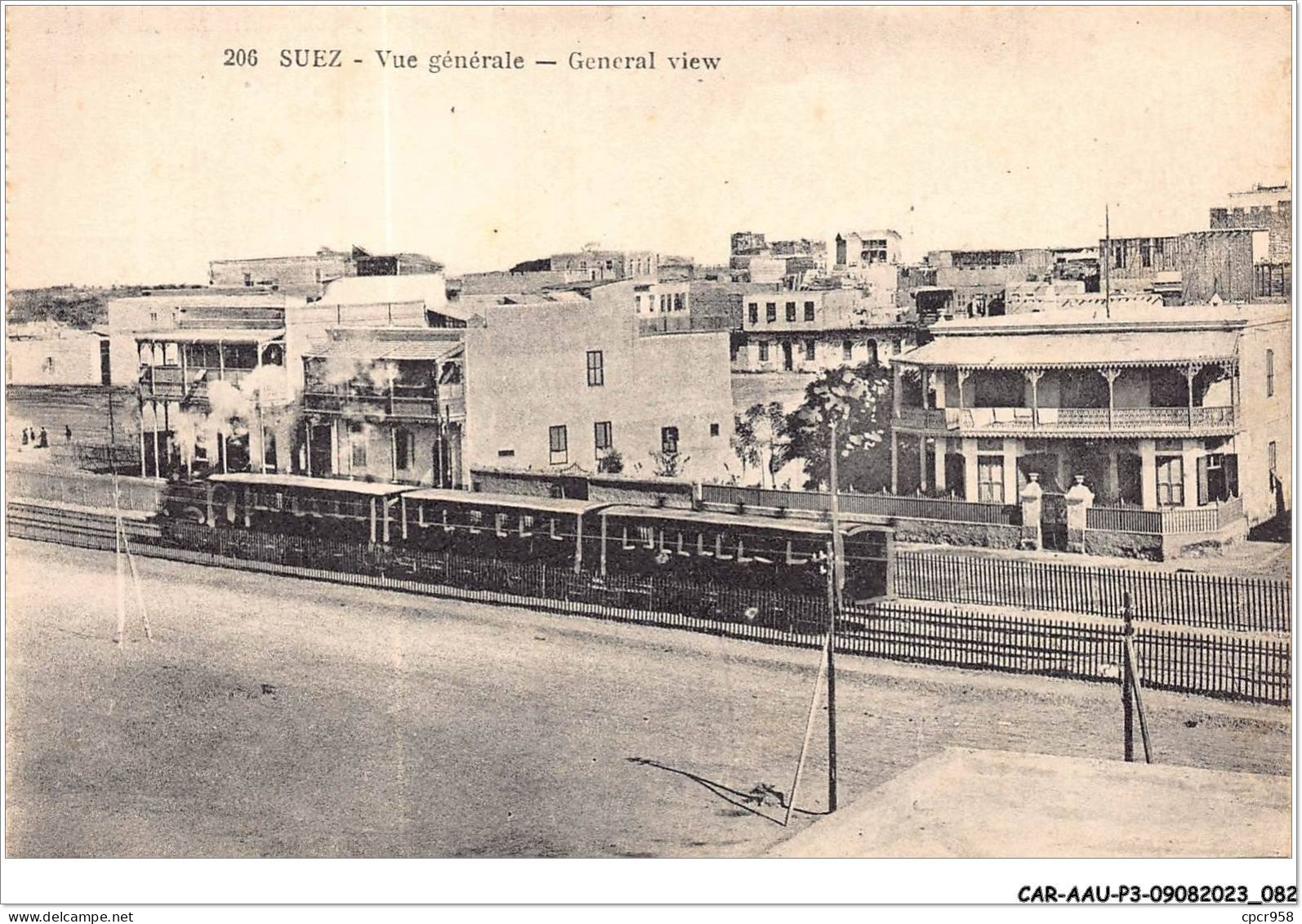 CAR-AAUP3-0188 - EGYPTE - SUEZ - Vue Generale - Train - Sues