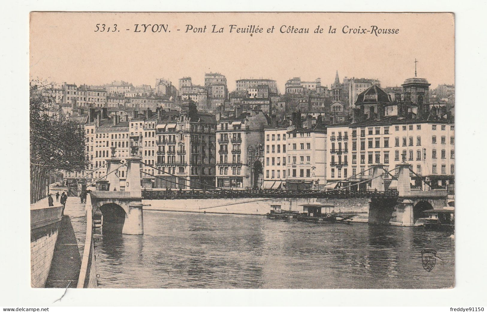 CPA 69 . Lyon . Pont De La Feuillée Et Côteau De La  Croix Rousse - Lyon 5