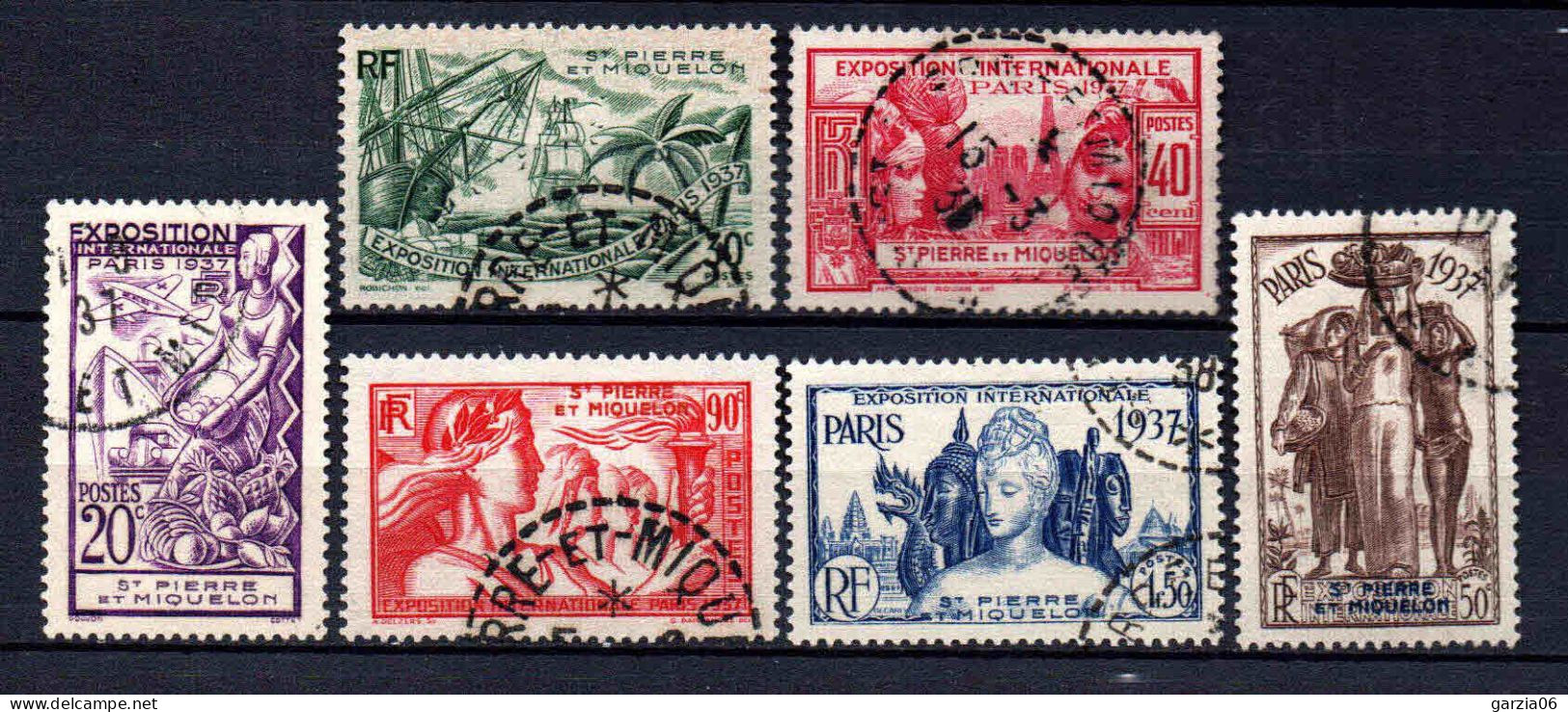 St Pierre Et Miquelon - 1937 - Exposition Internationale De Paris - N° 160 à 165 - Oblit - Used - Used Stamps